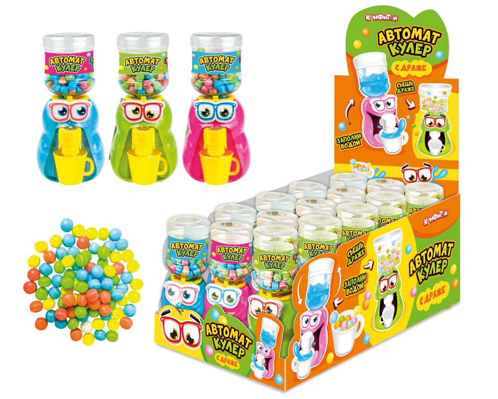 АВТОМАТ КУЛЕР с драже, блок 15 шт. (20г х 15 х 8)
