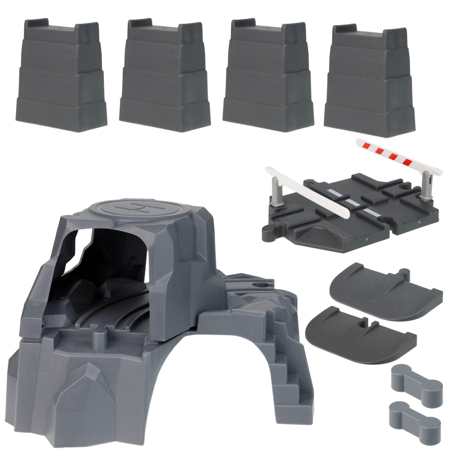 Деревянная железная дорога 1TOY GOODOK "Космопорт" с электропоездом и аксессуарами, 89 деталей