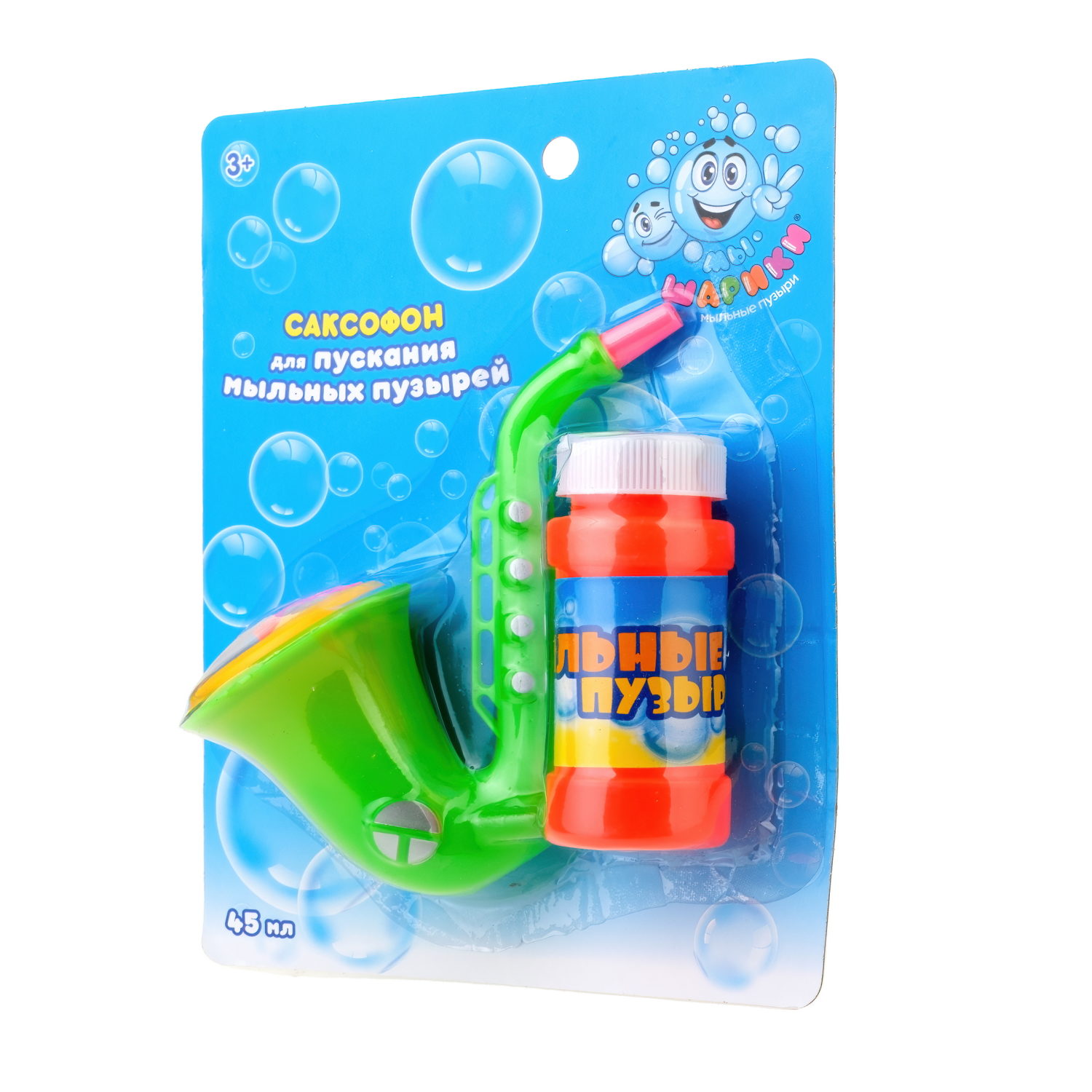 Игрушка для пускания мыльных пузырей 1TOY Мы-шарики! Саксофон, 45 мл