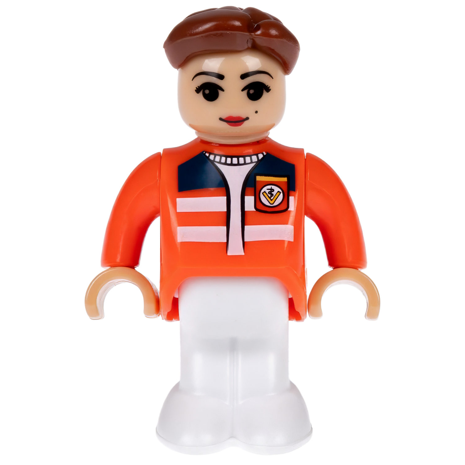 Деревянная железная дорога 1TOY GOODOK с электропоездом на пульте управления, 49 элементов