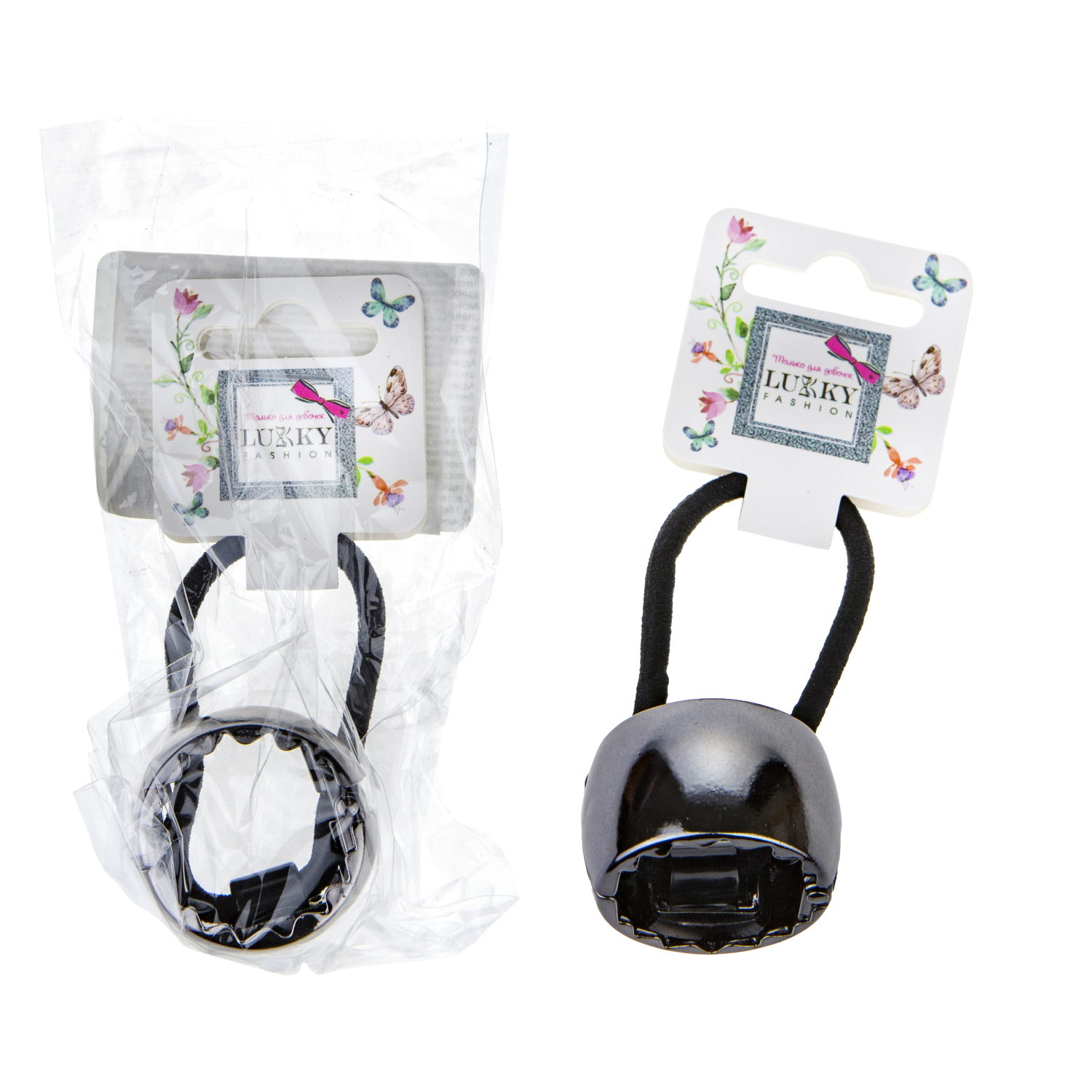 Резинка для волос Lukky Fashion с зажимом в виде колечка