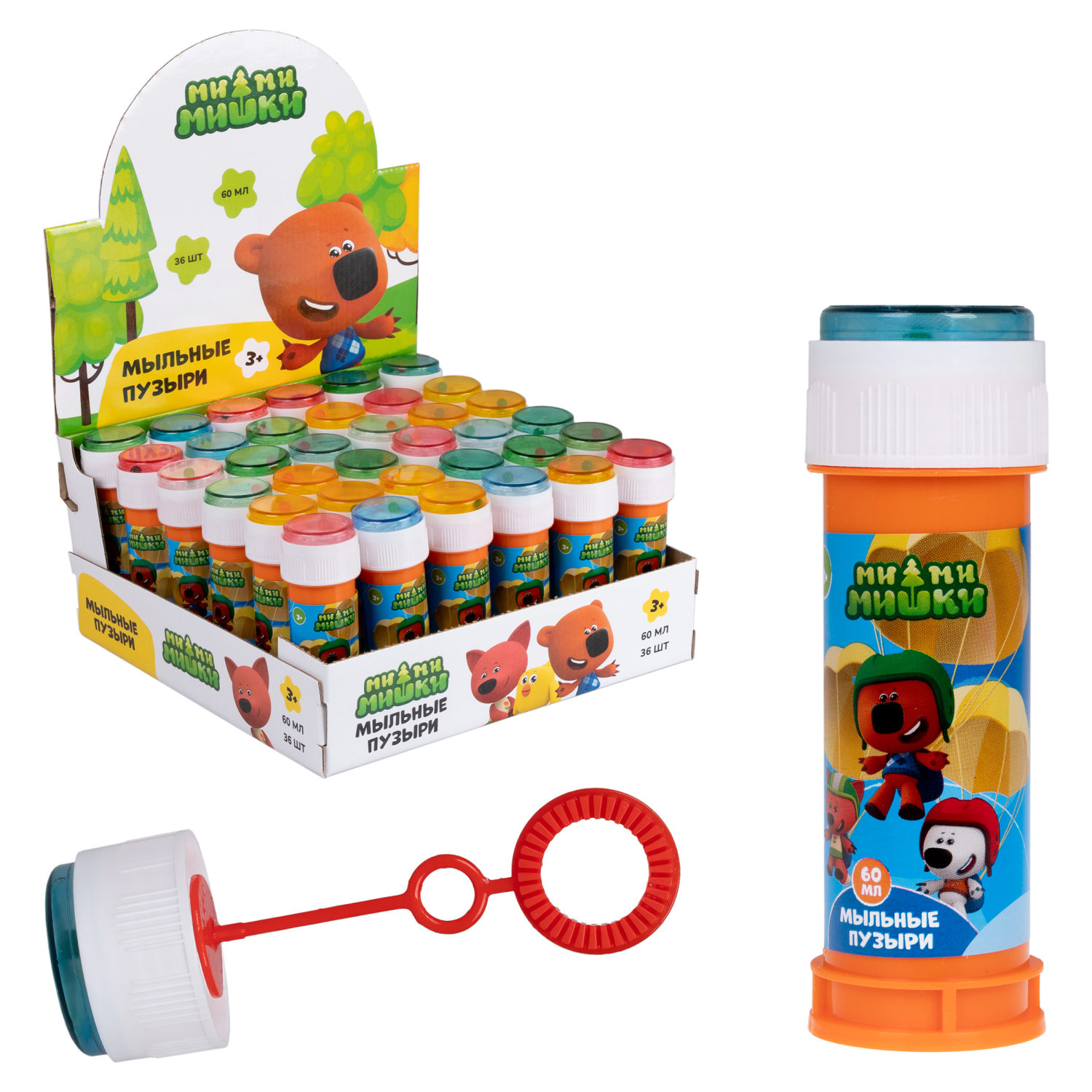 Мыльные пузыри 1TOY Ми-ми-мишки, 60 мл