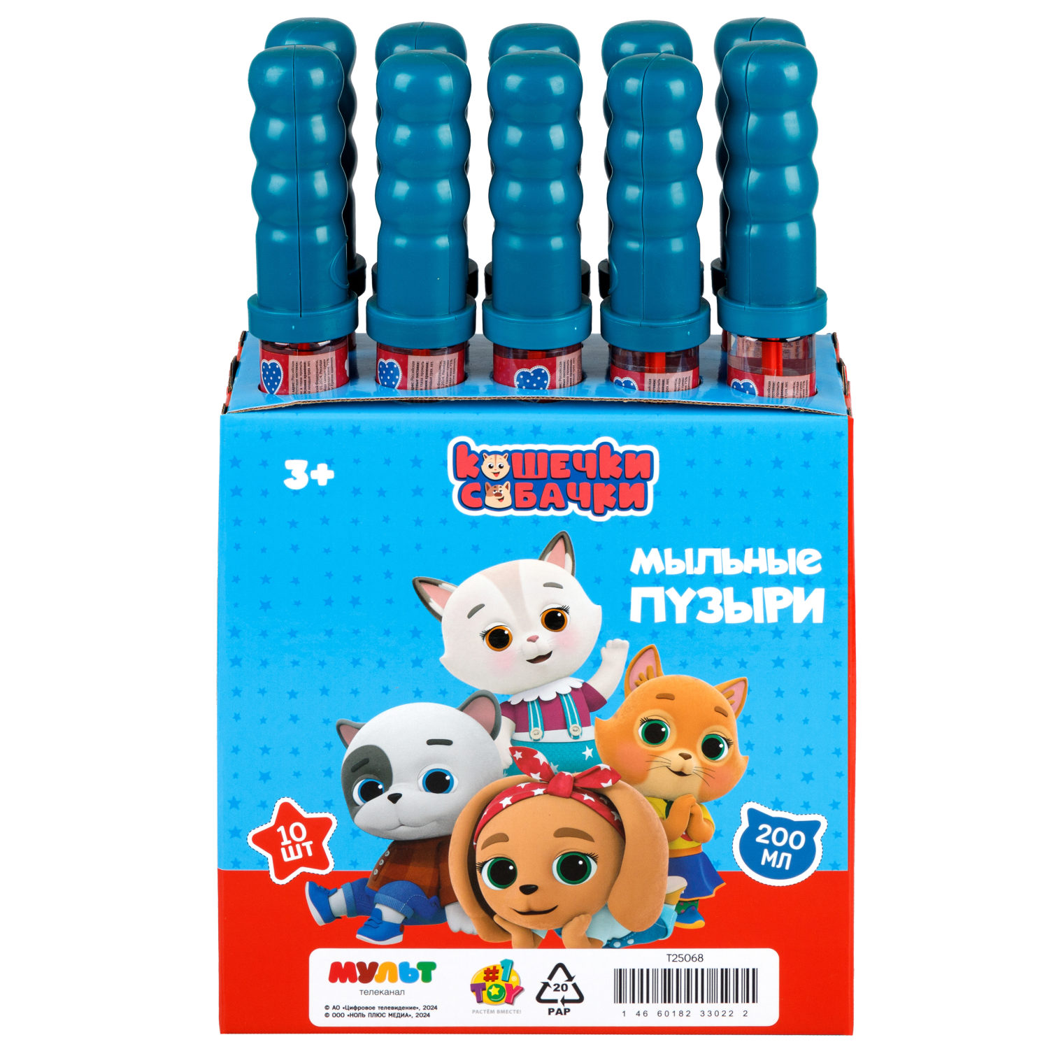 1TOY Кошечки-собачки, мыльные пузыри, 200 мл
