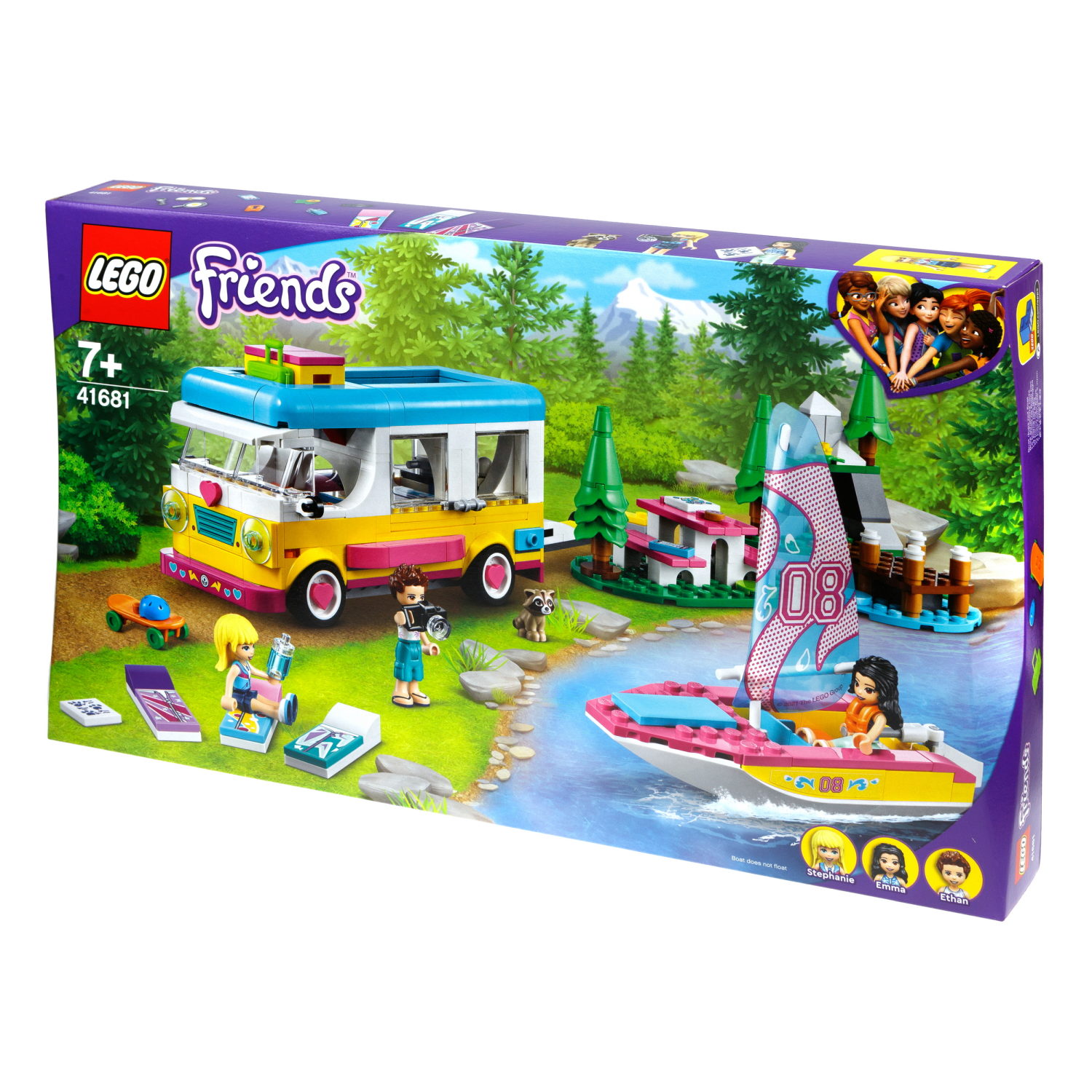 LEGO Friends Лесной дом на колесах и парусная лодка