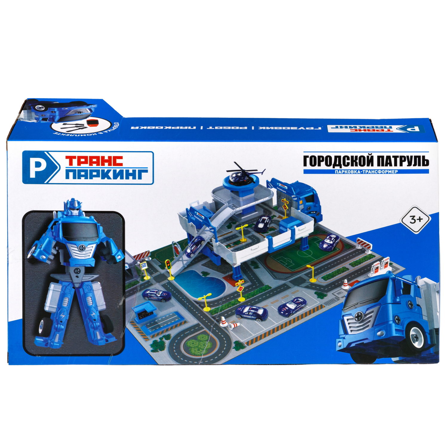 1toy Транспаркинг парковка-грузовик трансформер "Городской патруль"