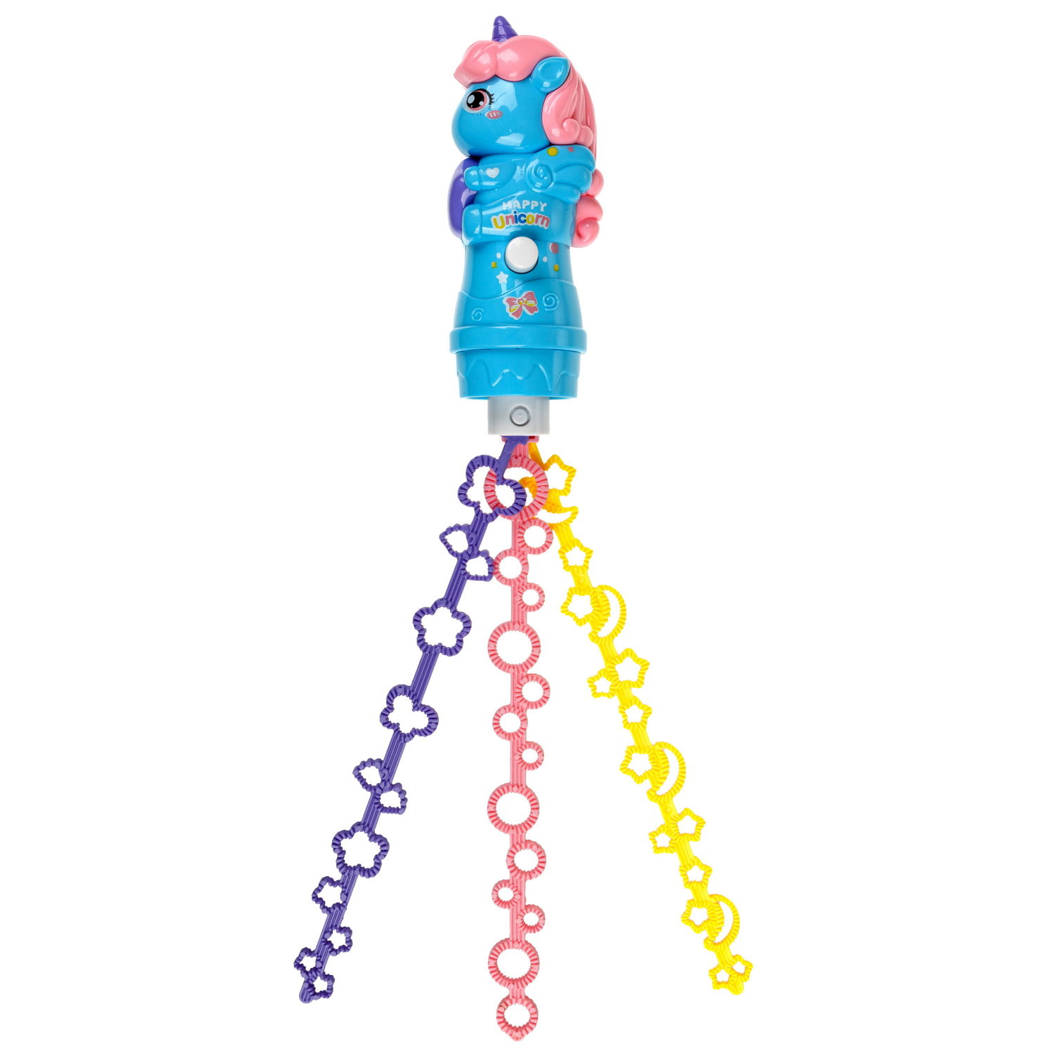 Мыльные пузыри 1TOY Мы-шарики! Единорог с веерным венчиком, 160 мл, 3 цвета в ассортименте