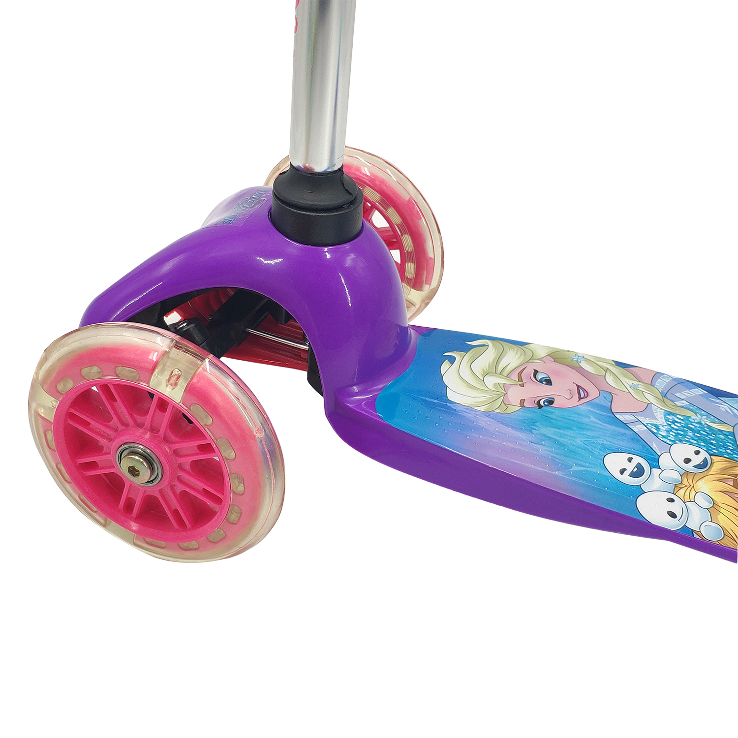 Самокат детский Disney Холодное Сердце, трехколесный, кикборд, со светящимися колесами