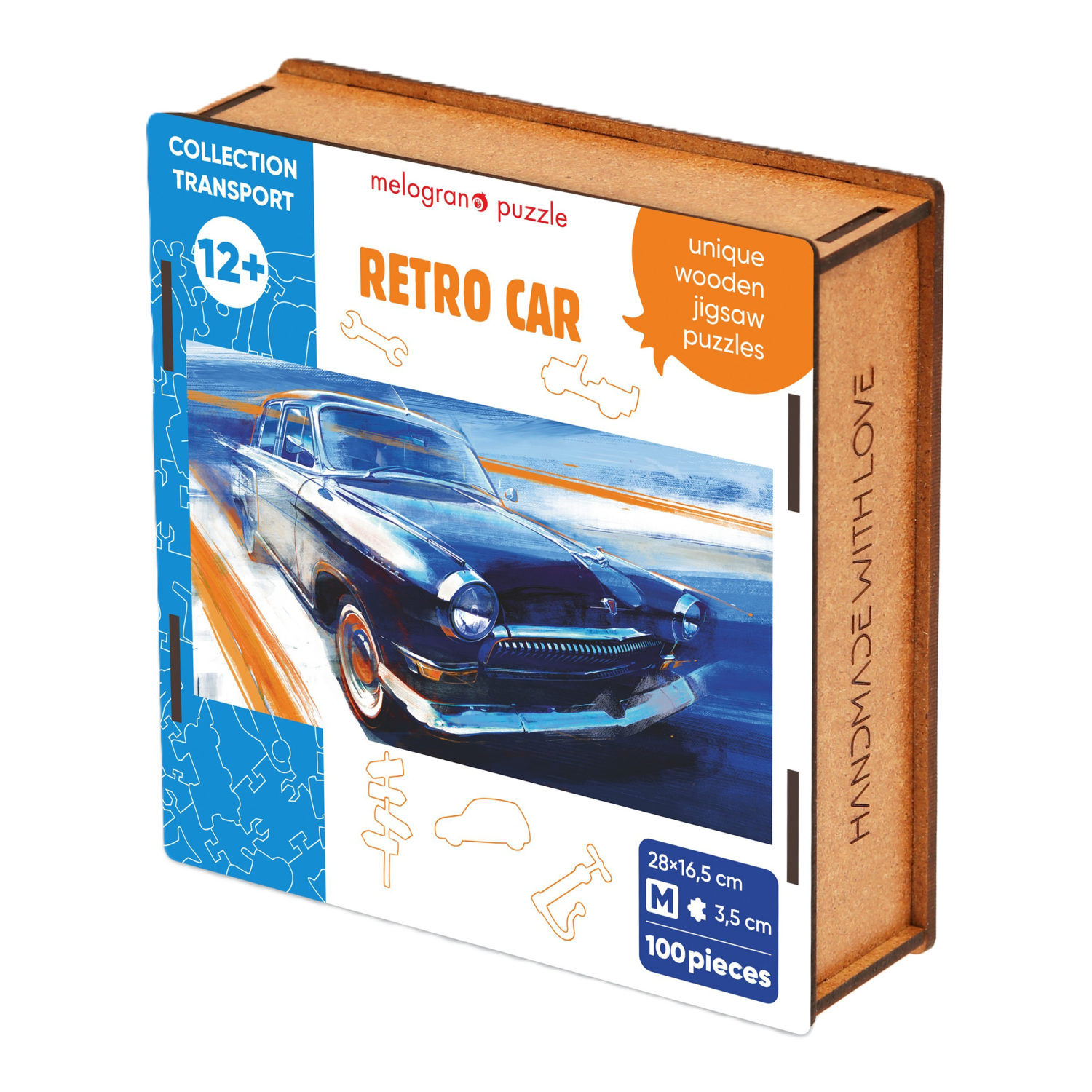 Деревянные пазлы Collection Transport Автомобиль советский, 100 деталей, 28х16,5 см