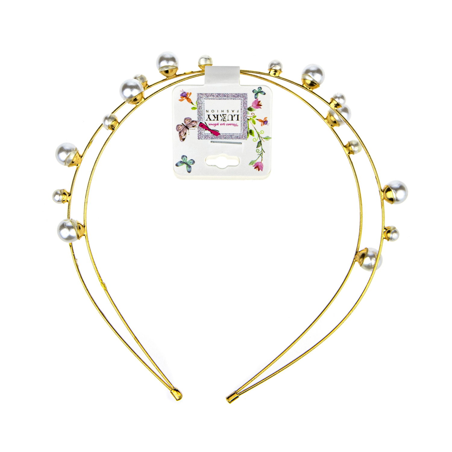 Lukky Fashion ободок 1 шт, жемчужины