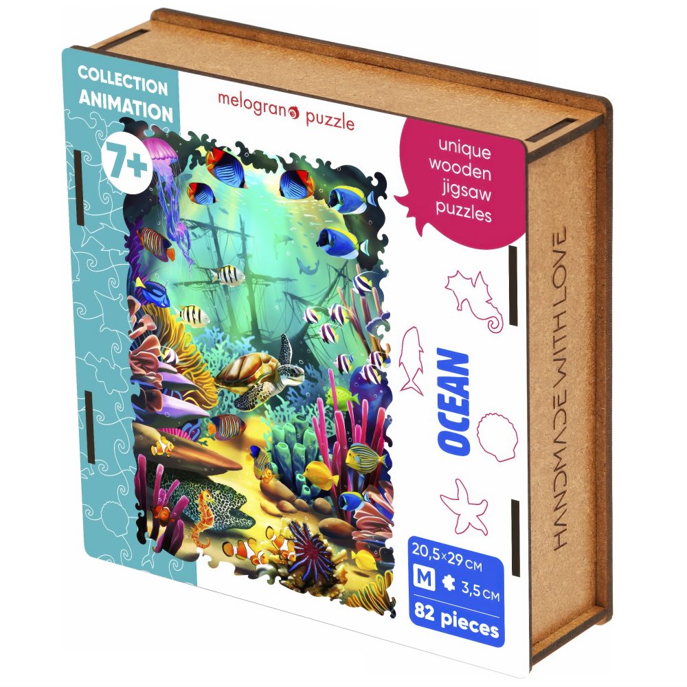 Деревянные пазлы Collection Океан,  82 деталей