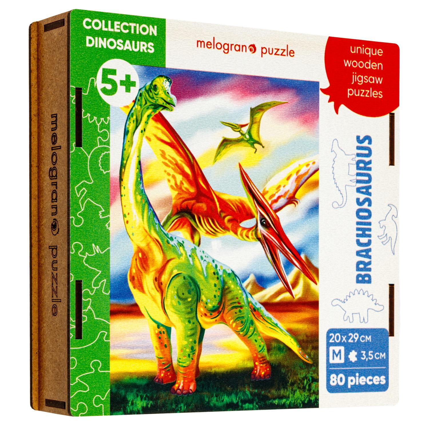 Пазлы Collection Dinosaurs  Брахиозавр, 80 деталей