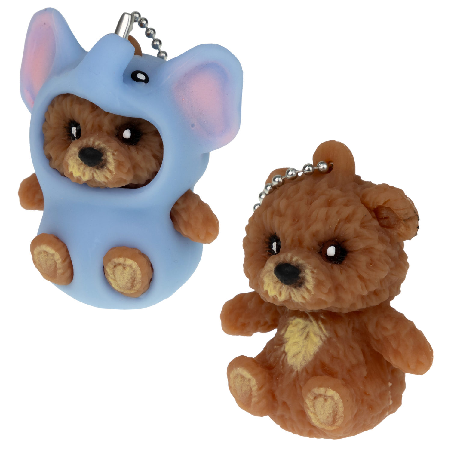 Игрушка антистресс для рук 1TOY Маскарад для зверят, мягкая, резиновая, сквиш, жмякалка, мялка, брелок детский, для взрослого, 12 видов в ассортименте