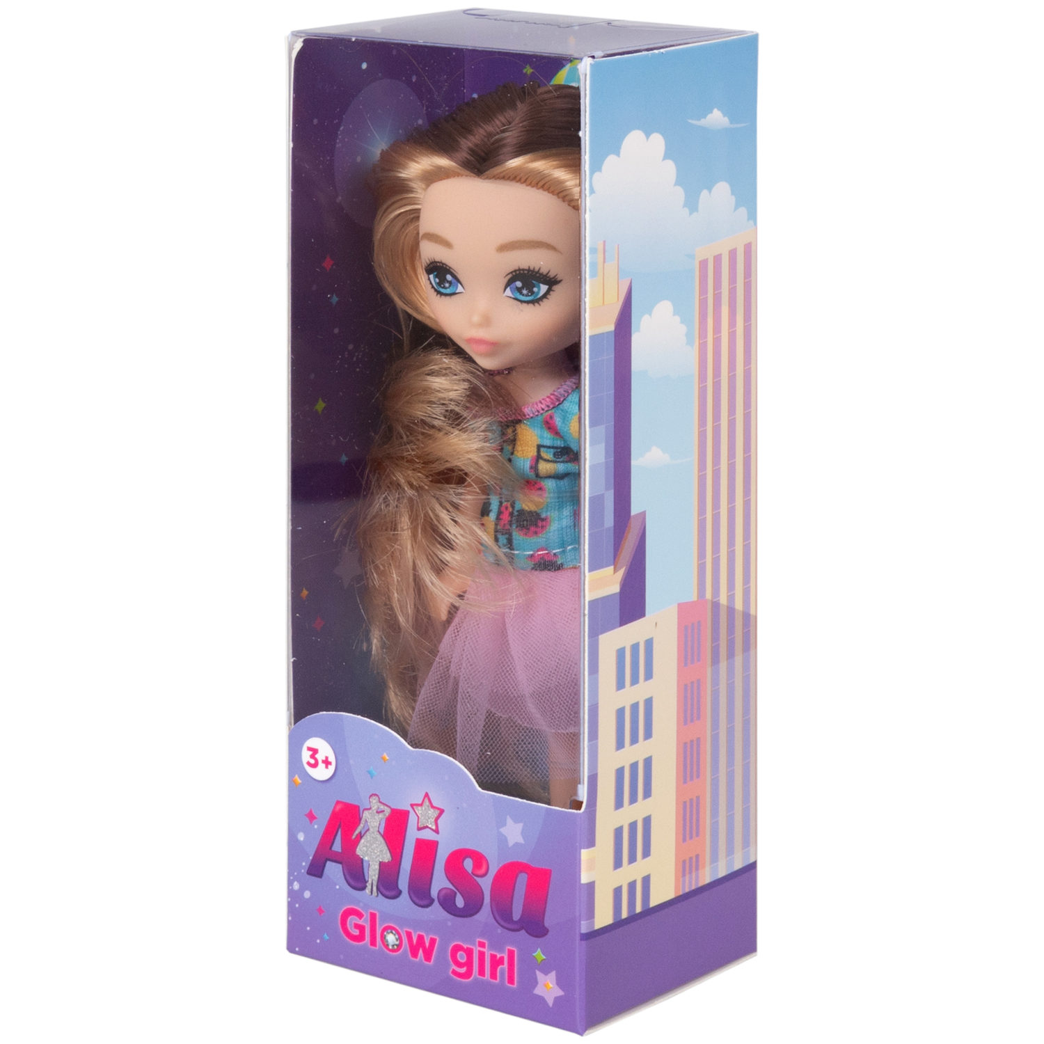 Кукла 1TOY ALISA GLOW GIRL, с разноцветными волосами, 15 см
