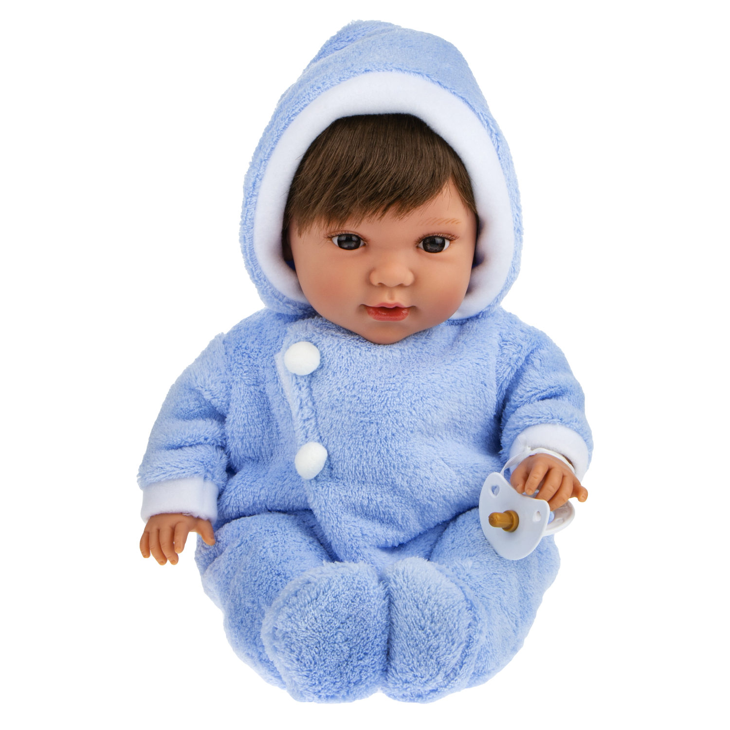 Arias Elegance Пупс 42см, в голубом комбинезоне