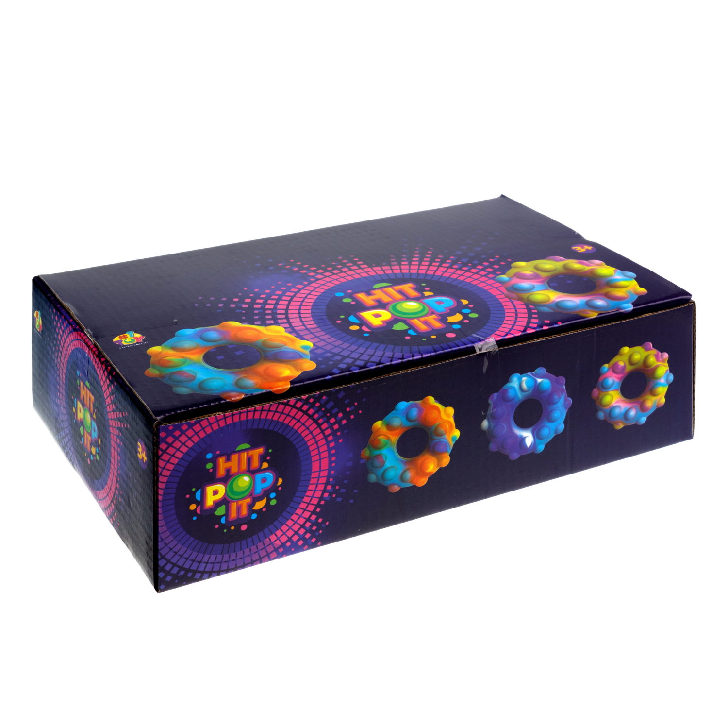 1toy Жмяка Hit Pop It "Пончик" 7 см, 3 вида в асс.