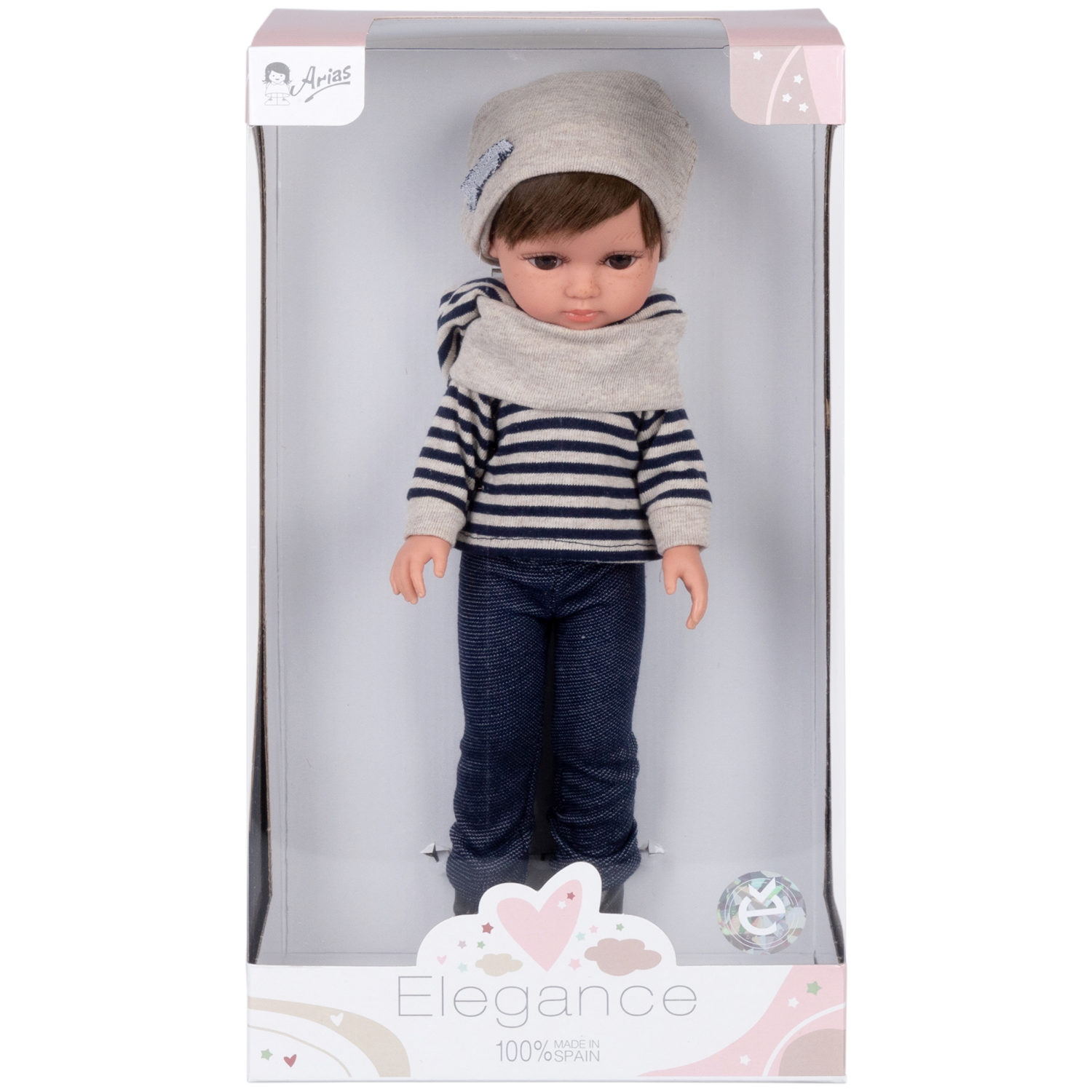 Кукла Arias ELEGANCE ALEIX виниловая, с аксессуарами, Испания, 36 см