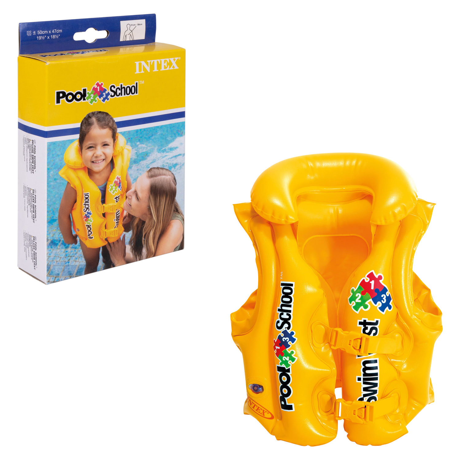 Жилет для плавания детский Intex Интекс надувной, для купания, спасательный, плавательный, для мальчика и для девочки