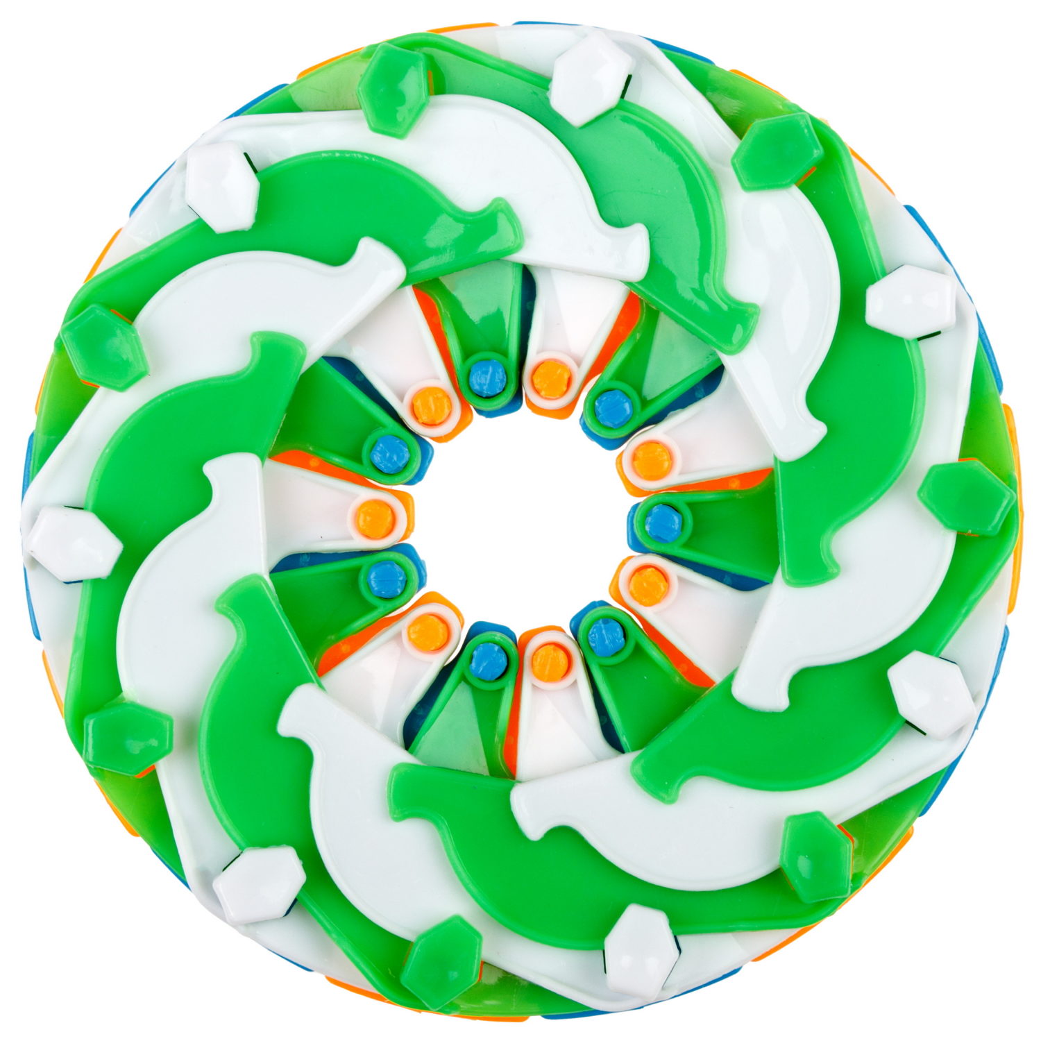 Фрисби складной 1TOY 7/14 см, двуцветный,  оранжево-голубой