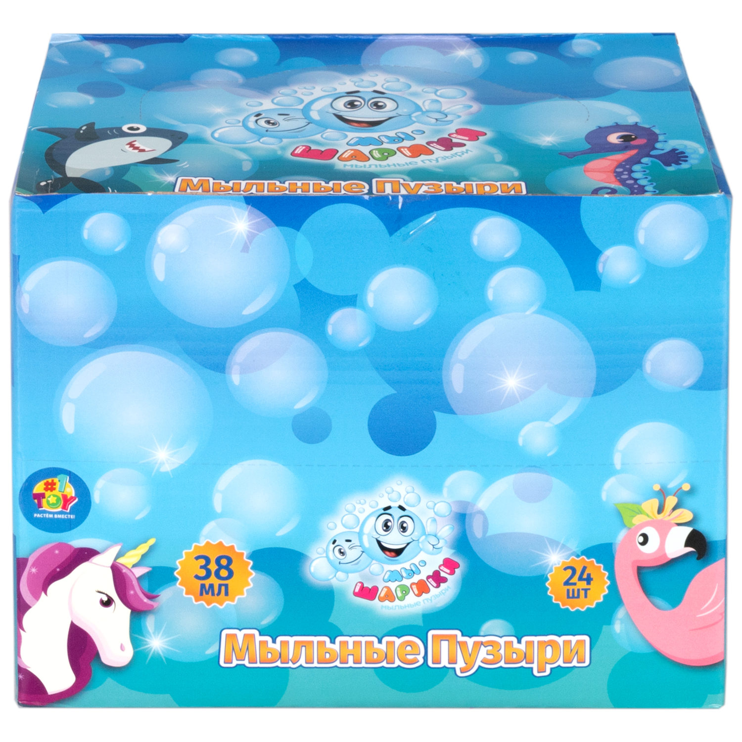Мыльные пузыри 1TOY Мы-шарики! Бегемот, 38 мл, в ассортименте