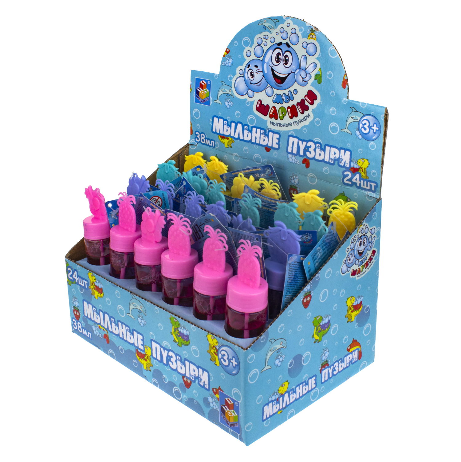 Мыльные пузыри 1TOY Мы-шарики! Фрукты, 38 мл