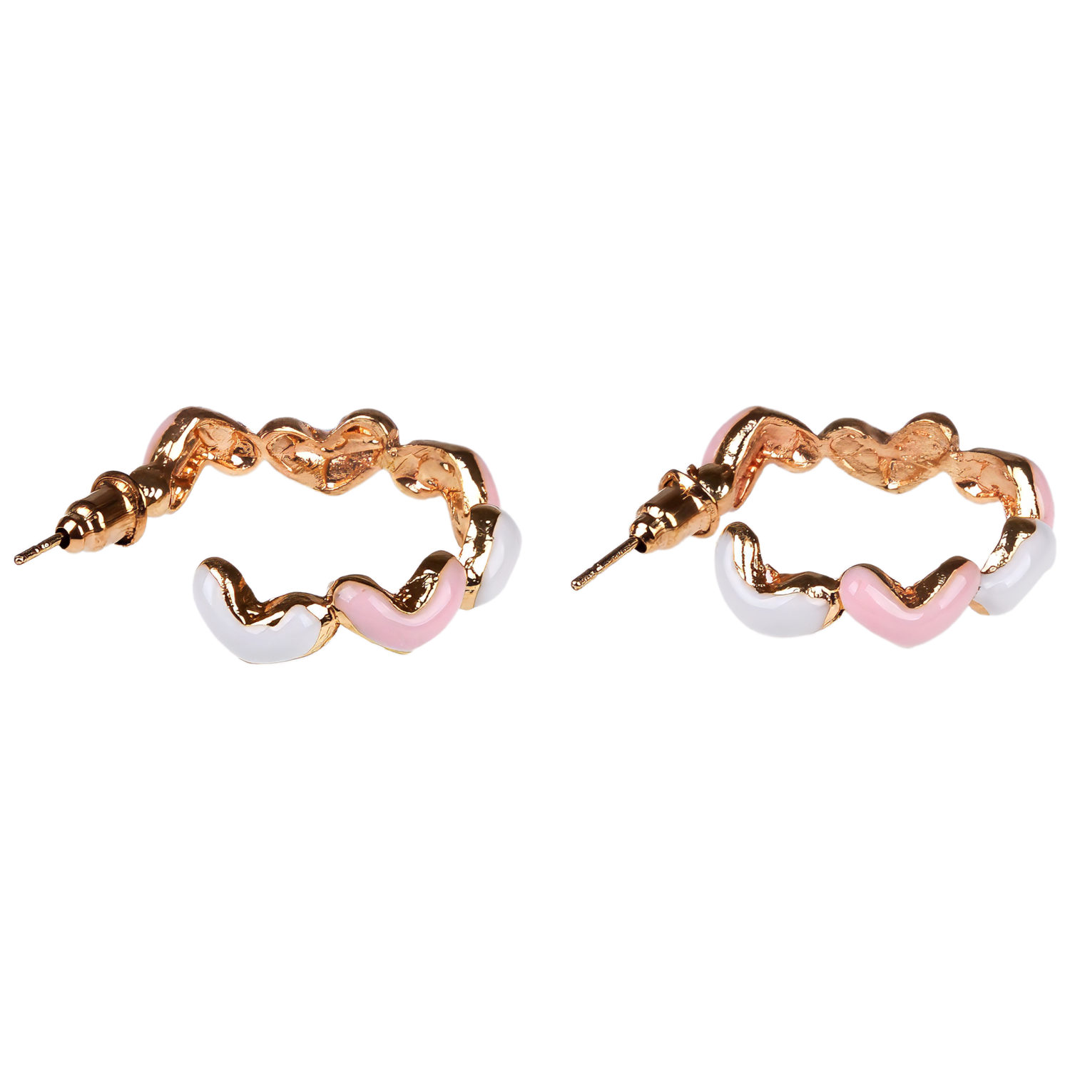 Серьги-гвоздики Lukky Fashion "Витые сердечки" 