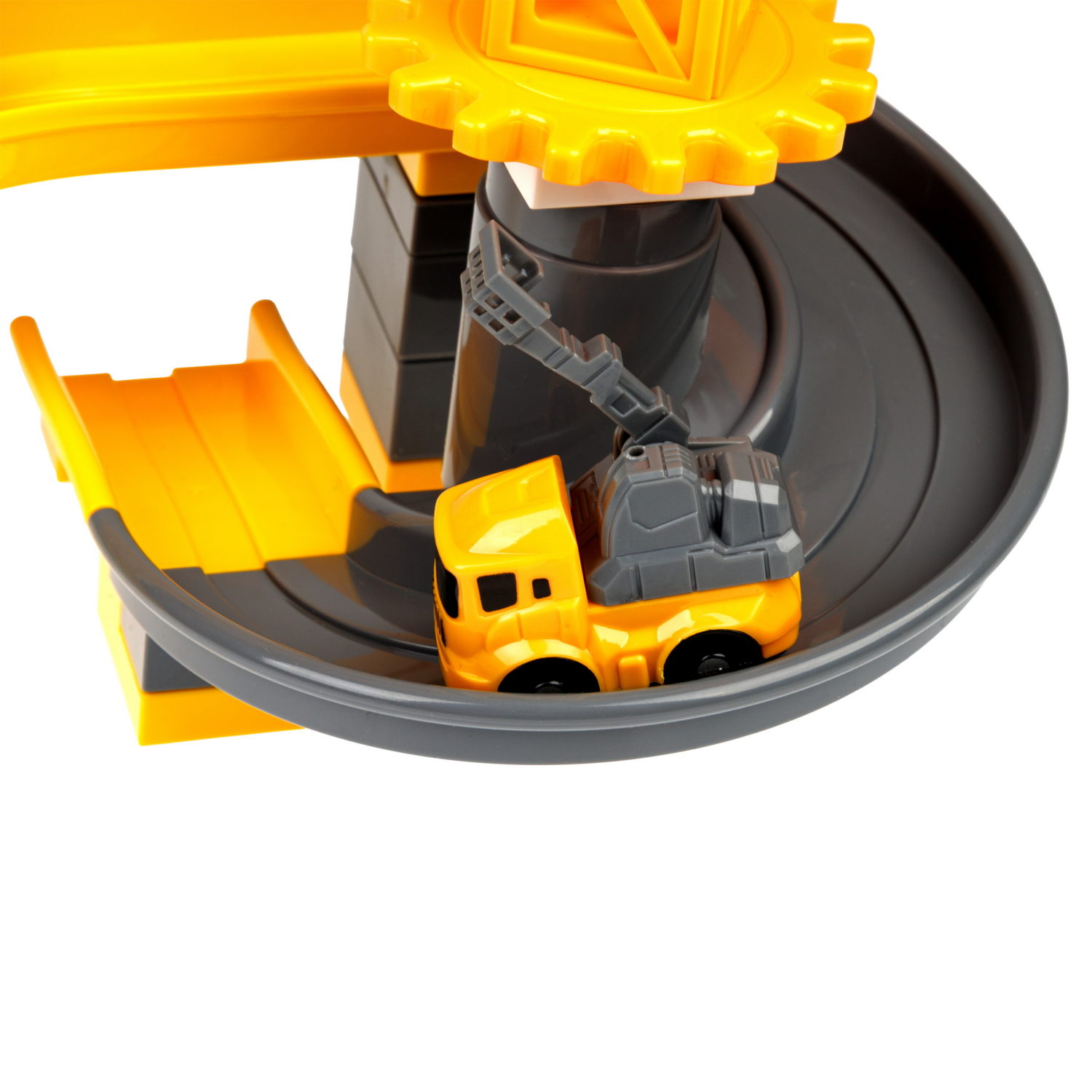 Парковка для машинок 1TOY Транспаркинг Строительный участок, автотрек с машинками