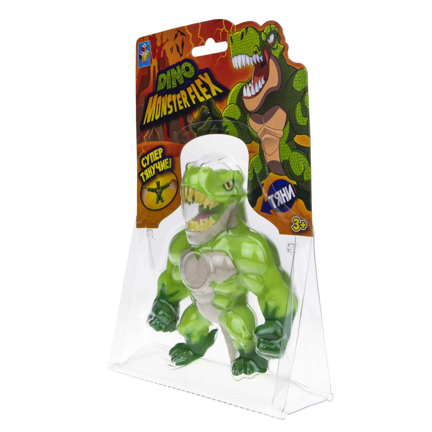 Тянущиеся фигурки 1TOY Monster Flex Dino, Тирекс, монстр тянучка, 14 см