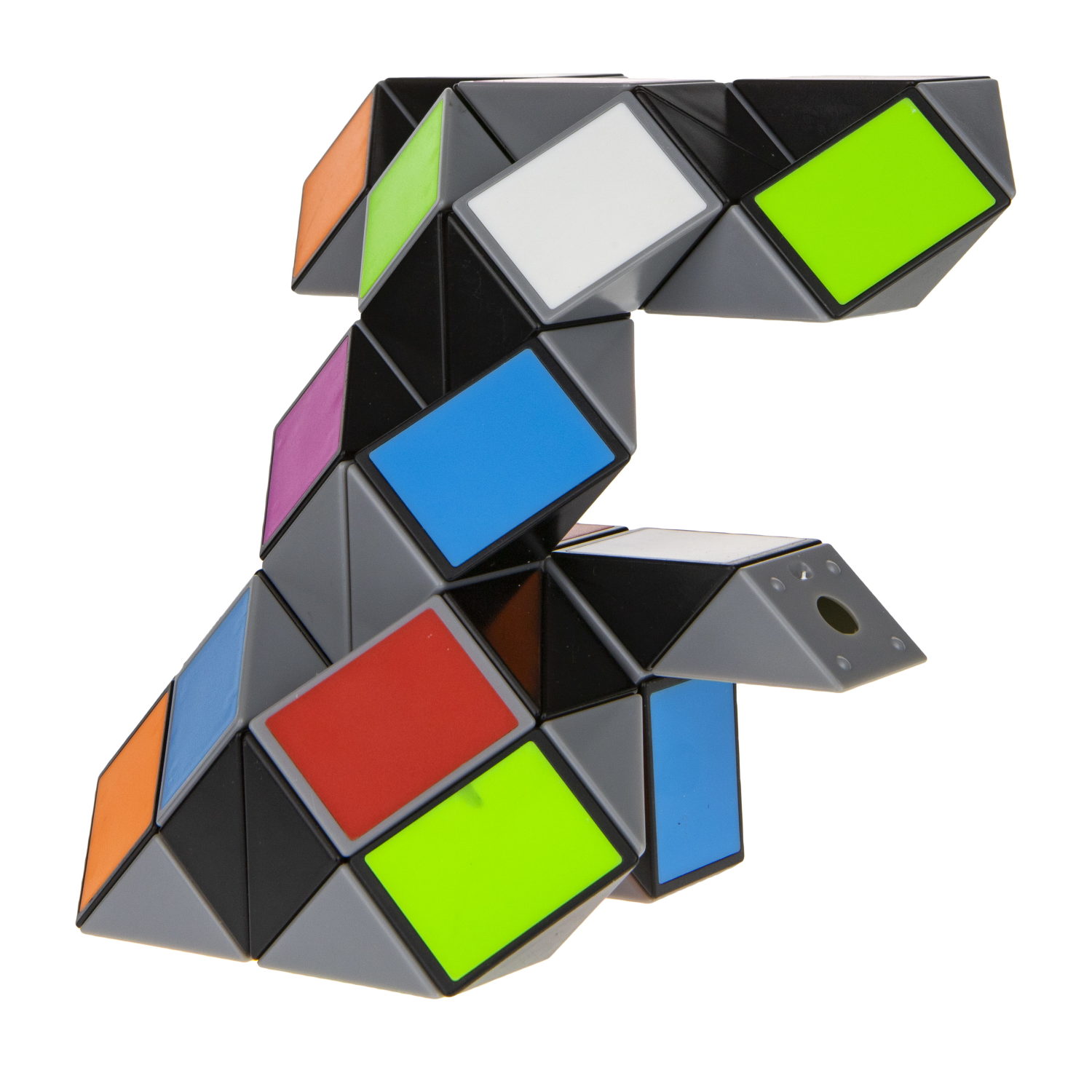 1toy Головоломка "Змейка" разноцветная мышонок (48 сегментов), блистер 21х23х7см