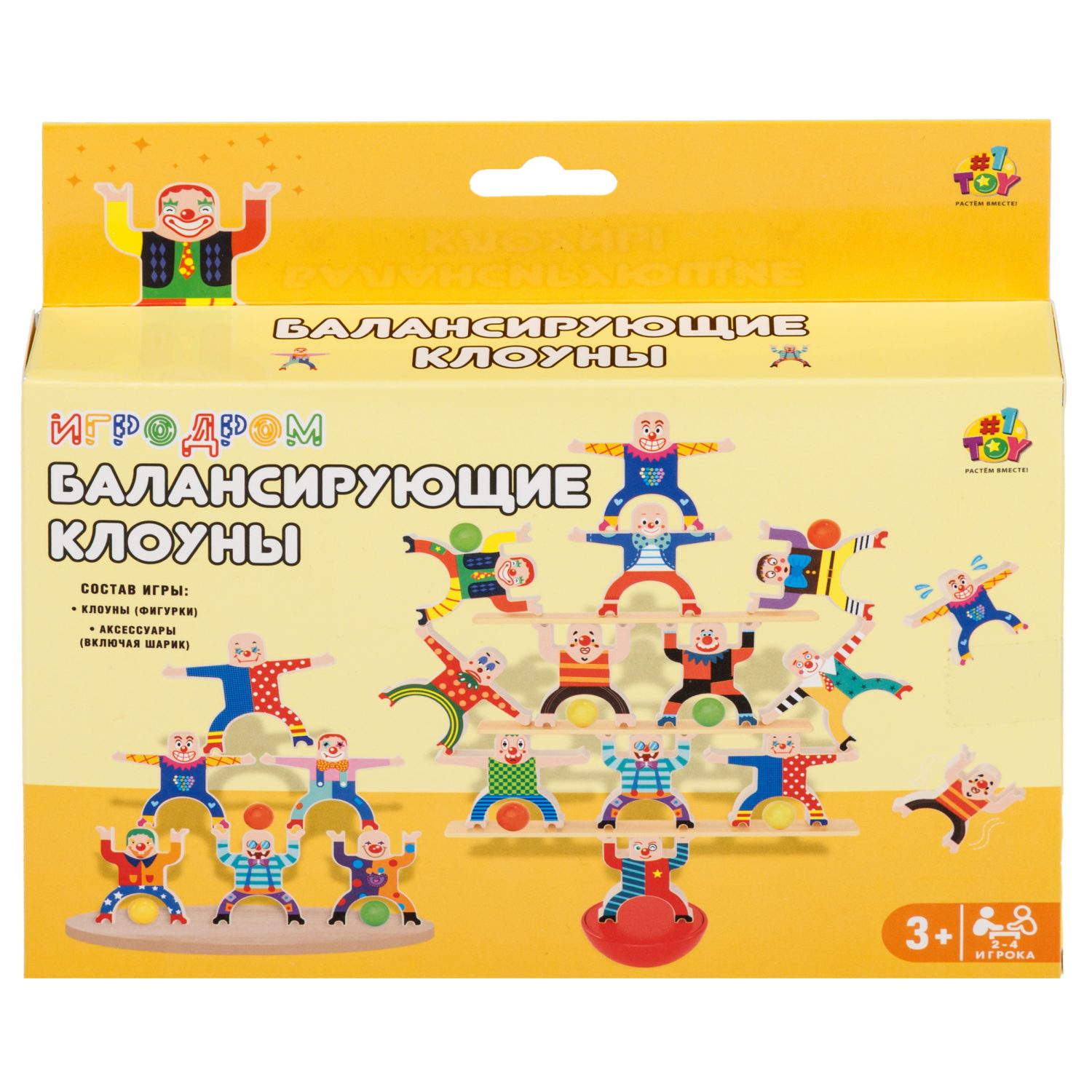 Настольная игра 1TOY Игродром Балансирующие клоуны