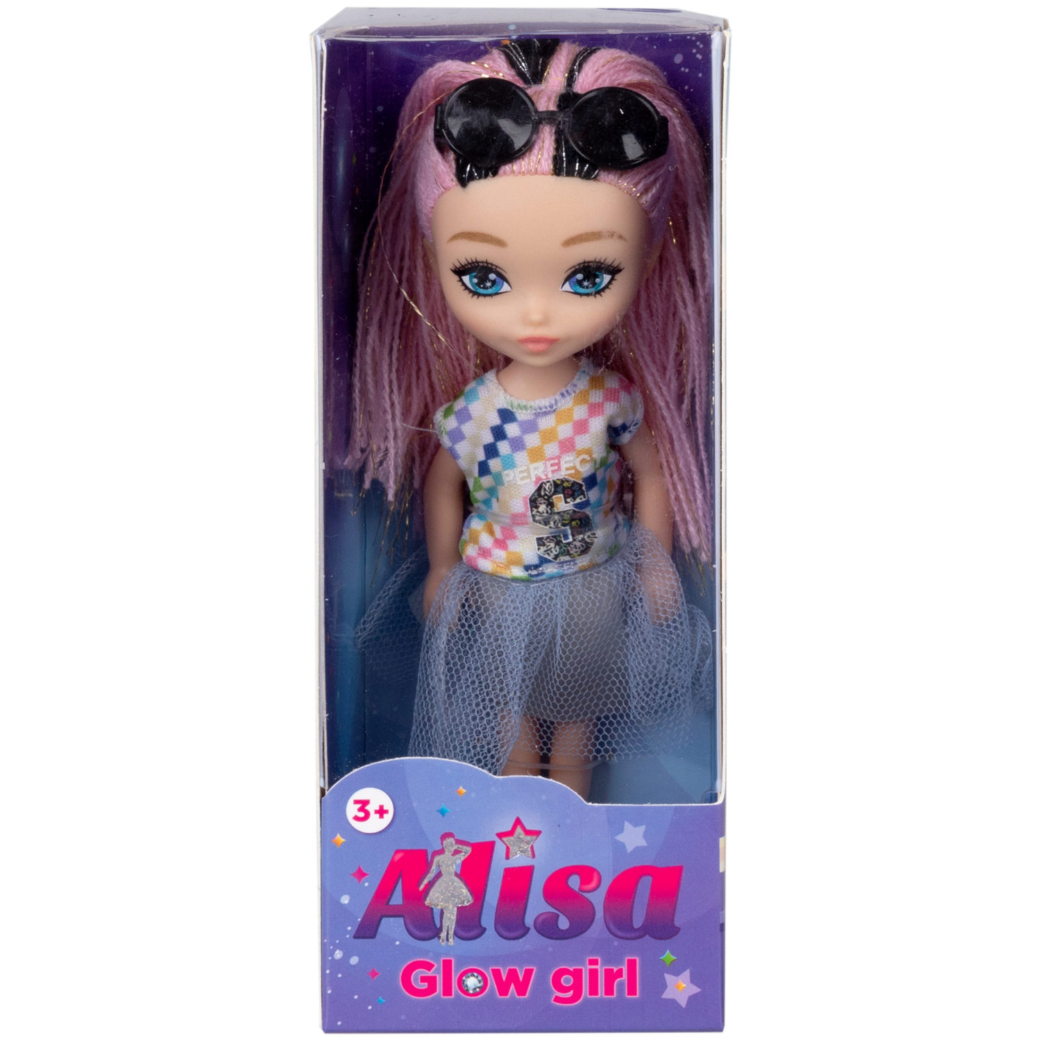 Кукла 1TOY ALISA GLOW GIRL, с яркими волосами, 15 см