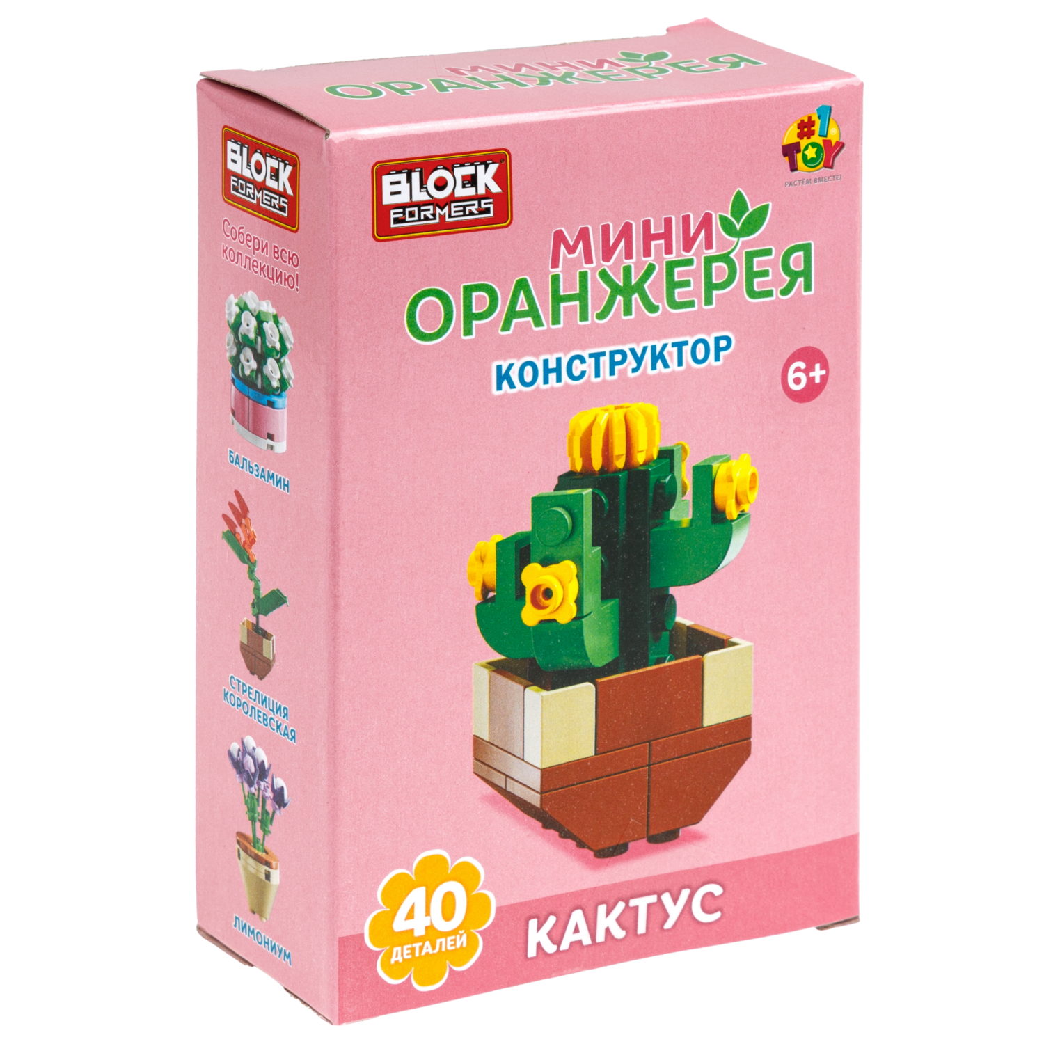 Конструктор 1TOY Blockformers Мини-оранжерея, 6 видов в ассортименте