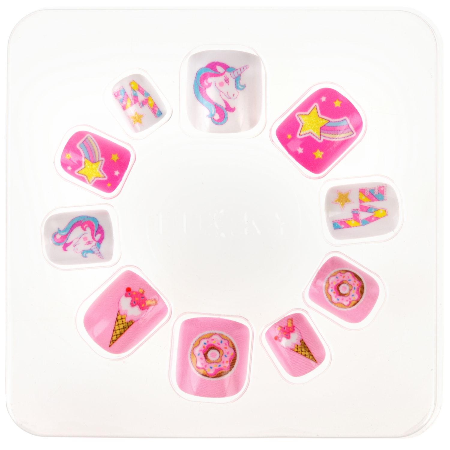 Lukky Нэйл-Арт 10 наклад.ногтей д.детей на клеевой основе,Мечты Единорога,с ароматом конфет,кор.