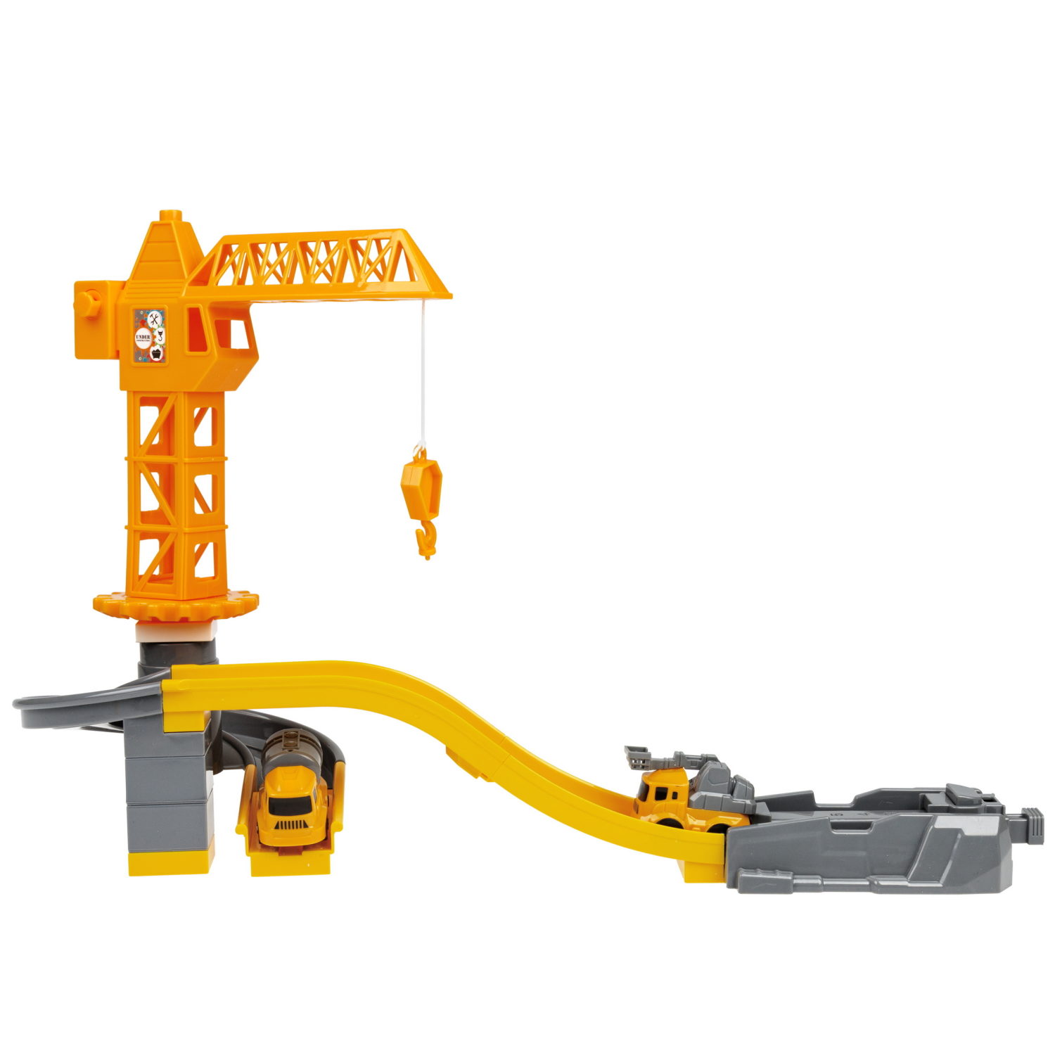 Парковка для машинок 1TOY Транспаркинг Строительный участок, автотрек с машинками