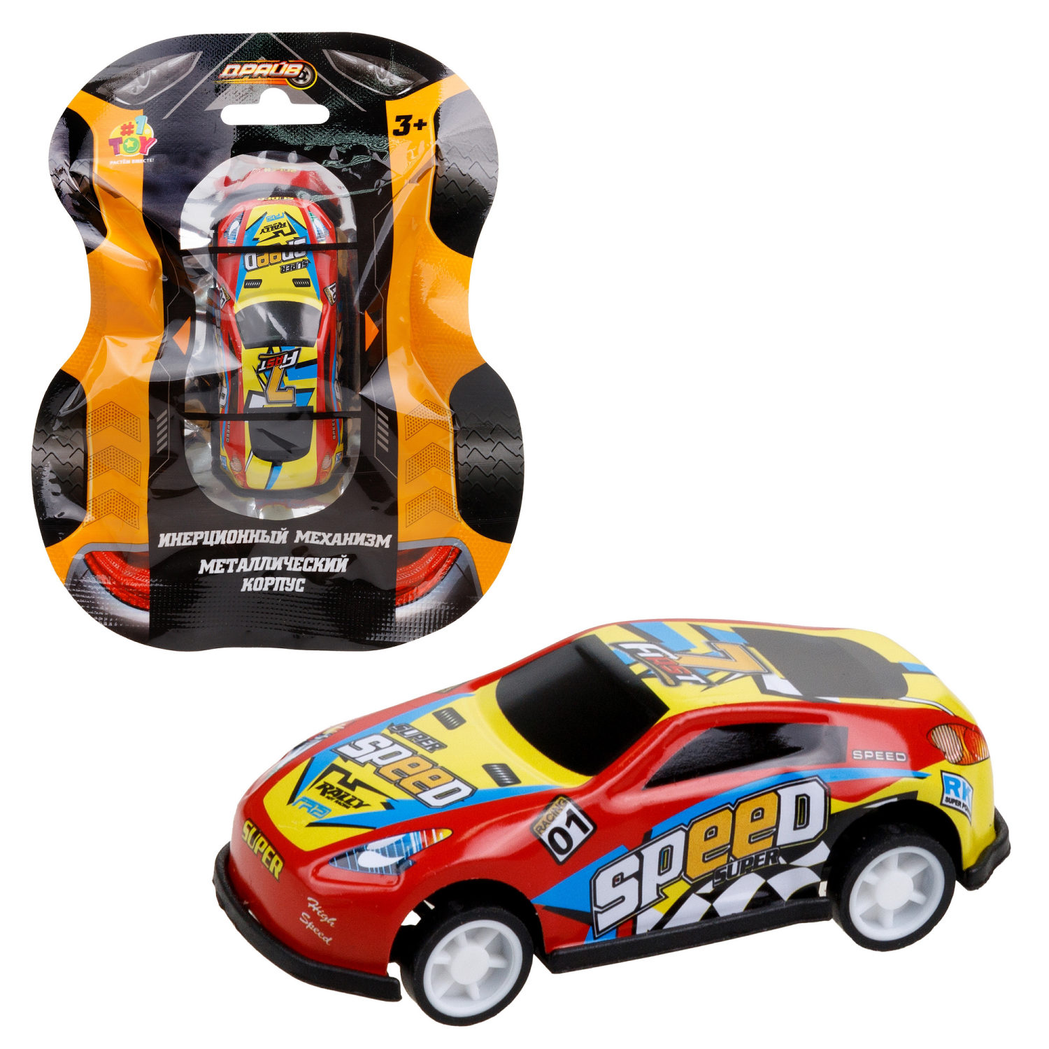 1toy Драйв Микромашинка, металлическая, инерционная, в ассортименте 92 вида