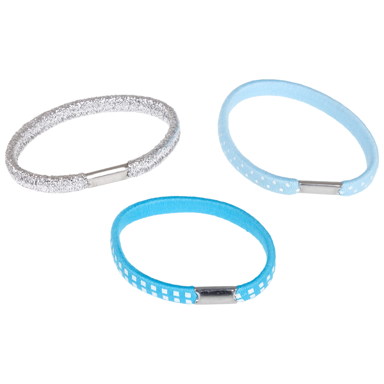 Lukky Fashion набор из 12 резинок д.волос Микс,2 цвета: розовый, голубой, принт микс