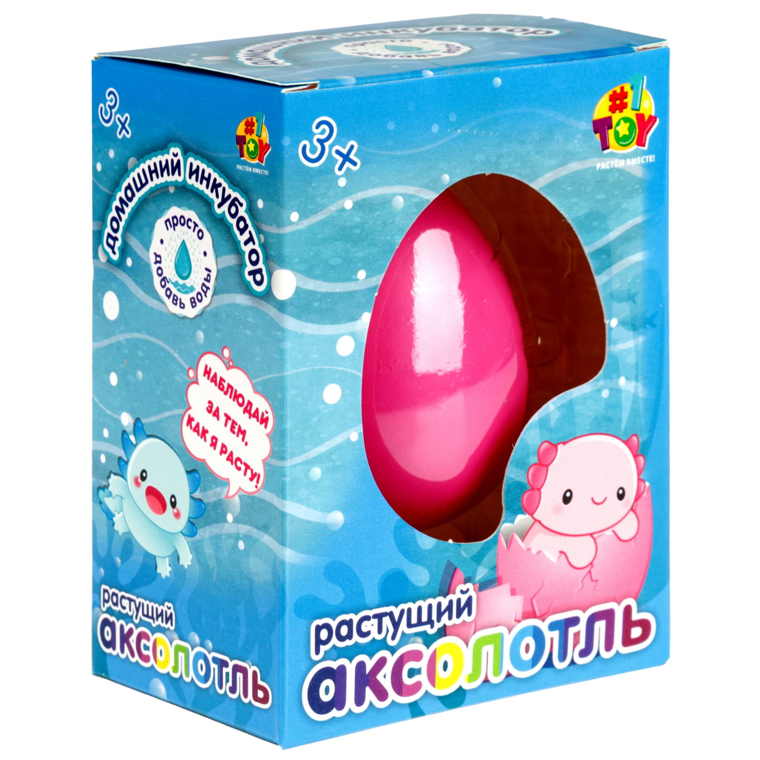 Набор для выращивания 1TOY Домашний инкубатор, растущая игрушка Аксолотль