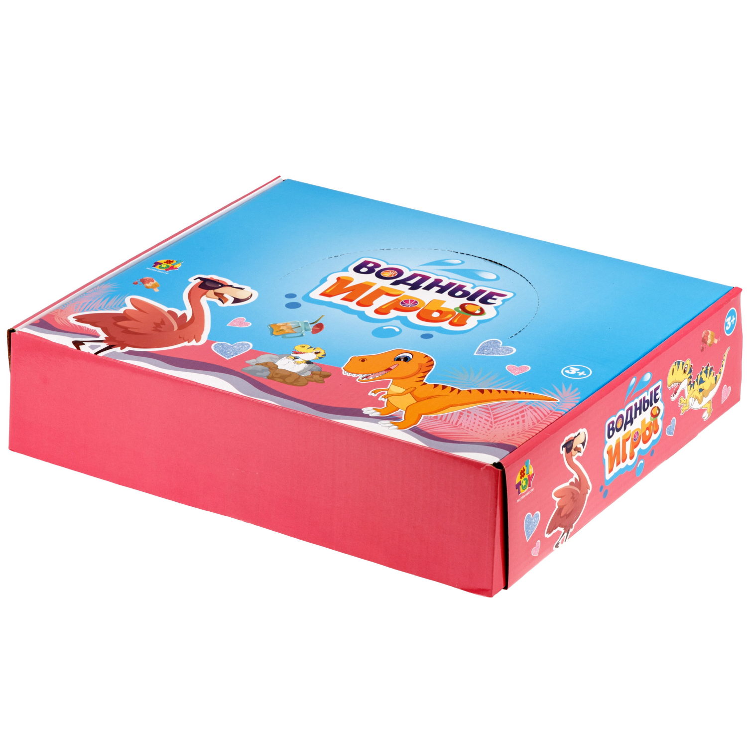 Водный тетрис 1TOY Игра с водой Насади колечки Фламинго, 15,5х7х2 см, 3 вида