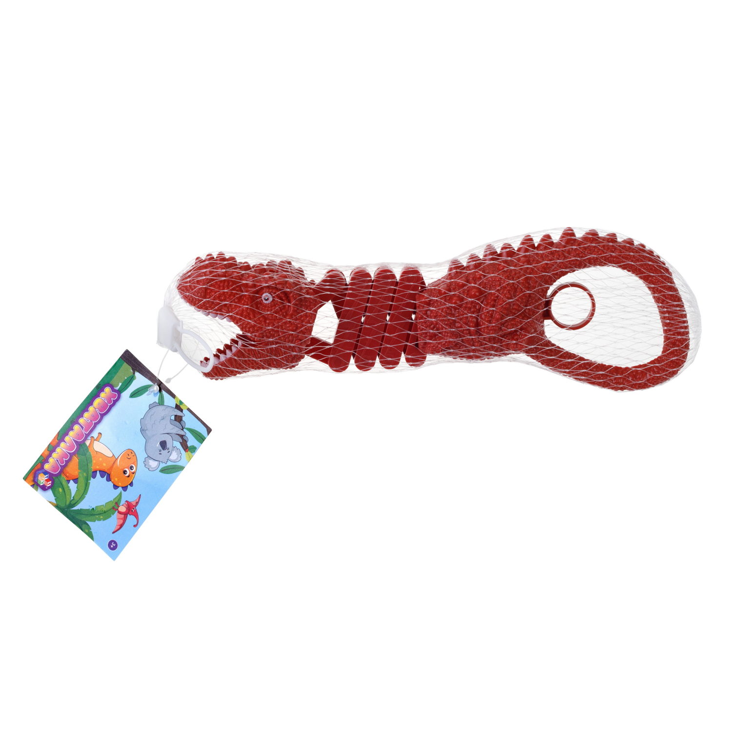 1TOY Хваталка в виде головы животного 24 см., 8 видов в ассорт., бирка, сетка