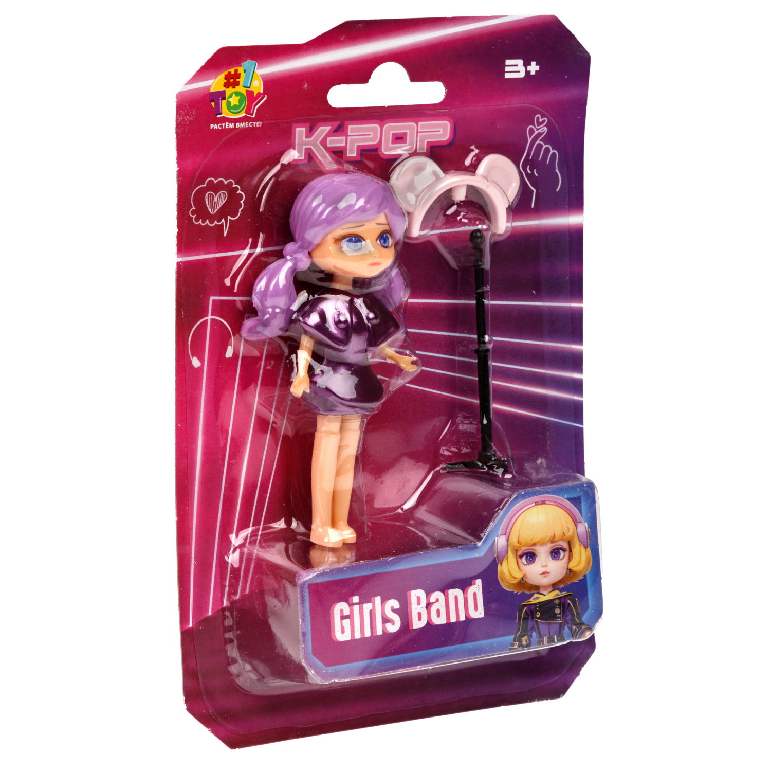 Кукла 1TOY K-POP Girls band с музыкальными инструментами, 30 видов в ассортименте