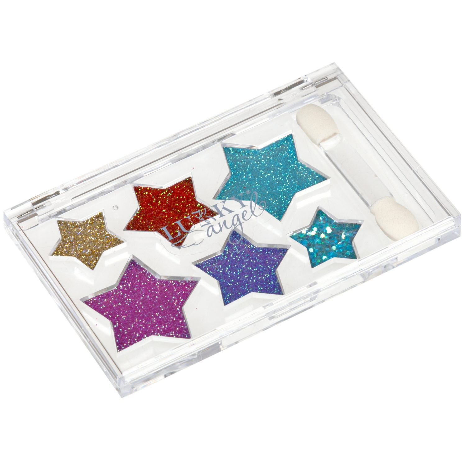 Палетка крем-теней для век детских Lukky Angel, «Звездочки», 6 цветов, 5,4 г