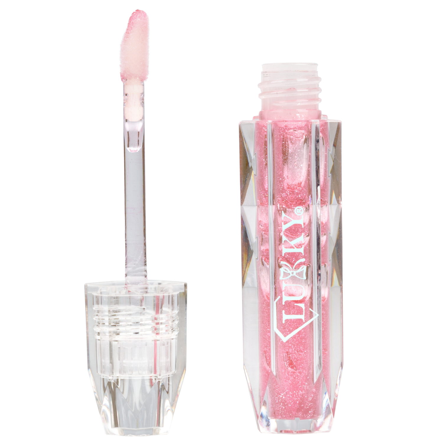 Глазурь для губ Lukky Diamond с ароматом малины, цвет розово-сиреневый,2,5 мл