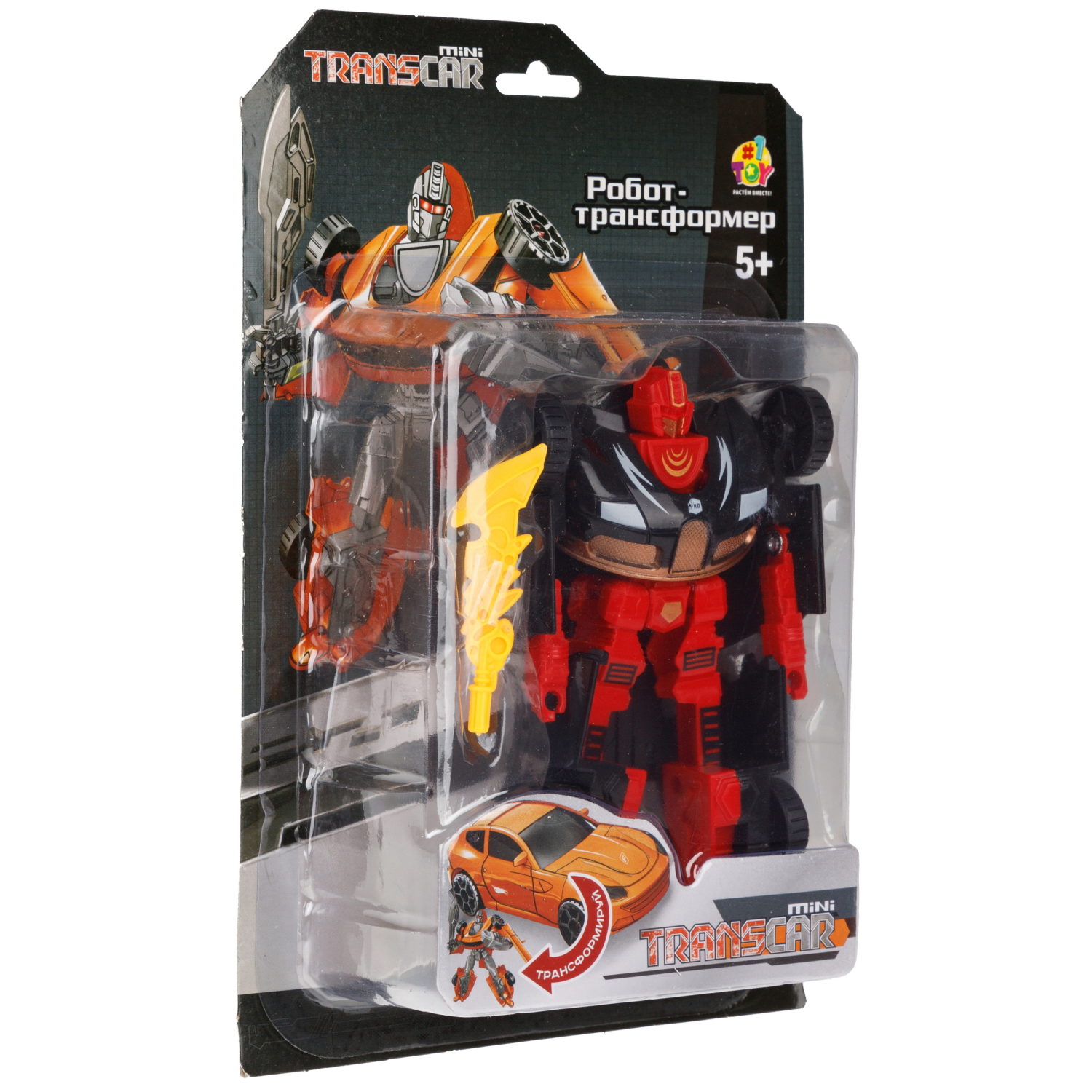 1toy Transcar mini робот-трансформер, 8 см, блистер, в асс. 6 видов