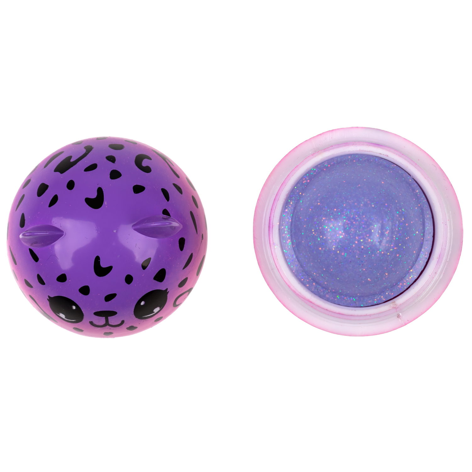 Бальзам для губ с блёстками Lukky Angel «Сиреневая дымка»,с ароматом клубничного мороженого, 6 г