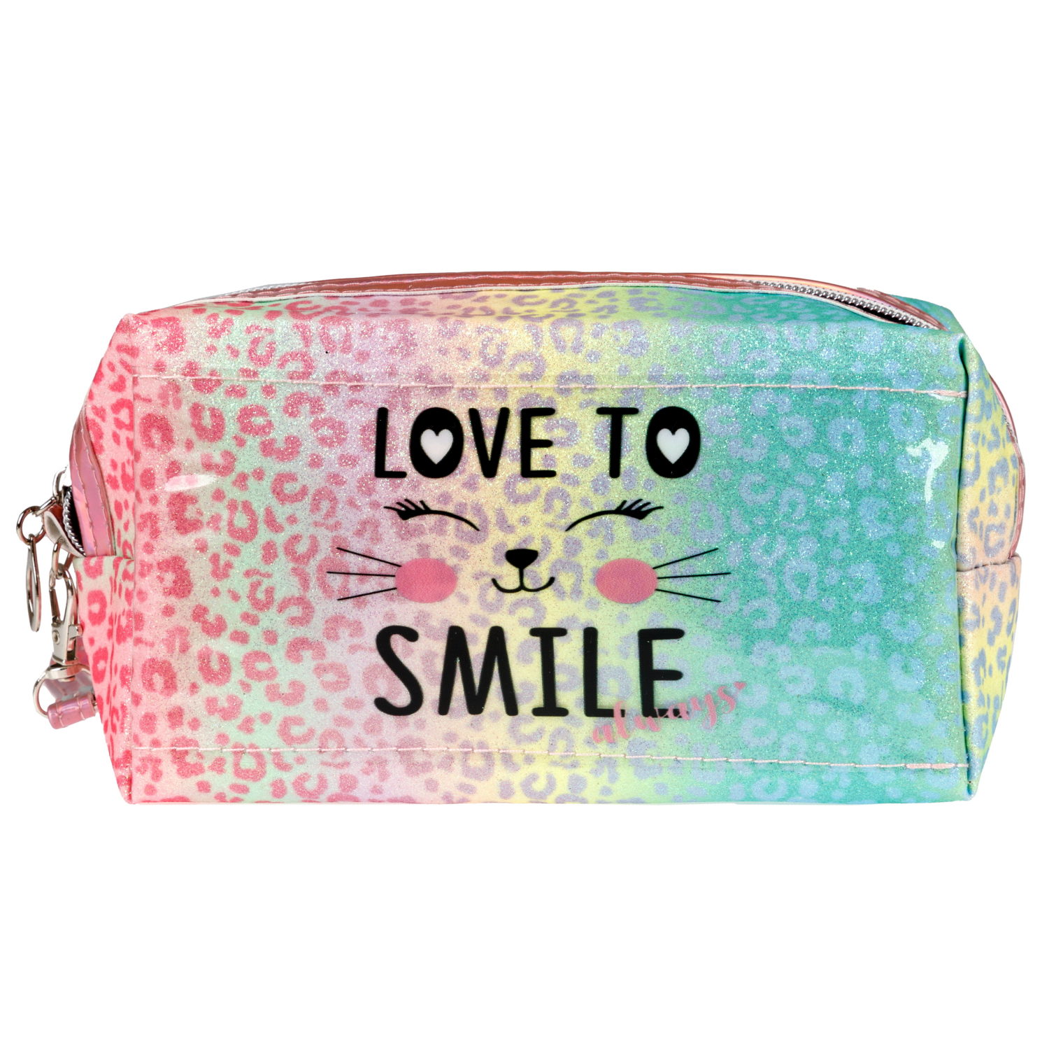 Косметичка глянцевая Lukky Love to Smile, 18*10,5*5,8 см