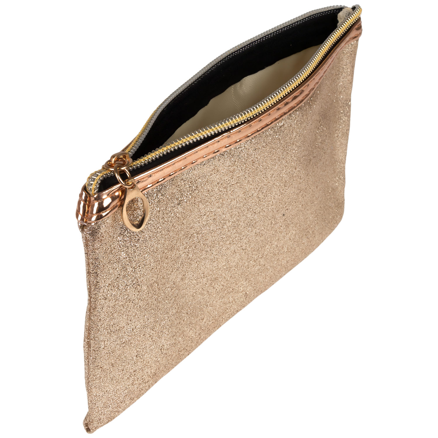 Набор из косметичек 3в1 Lukky Glam Trio прозрачная с подвижными блестками (23.5*14*7 см), средняя и маленькая из блестящей искусственной кожи