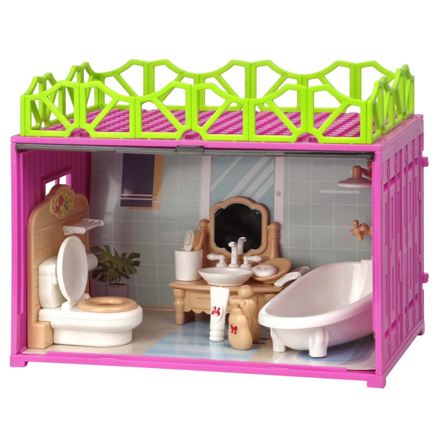 Игровой набор 1TOY Мой маленький мир Ванная, 12х19х15