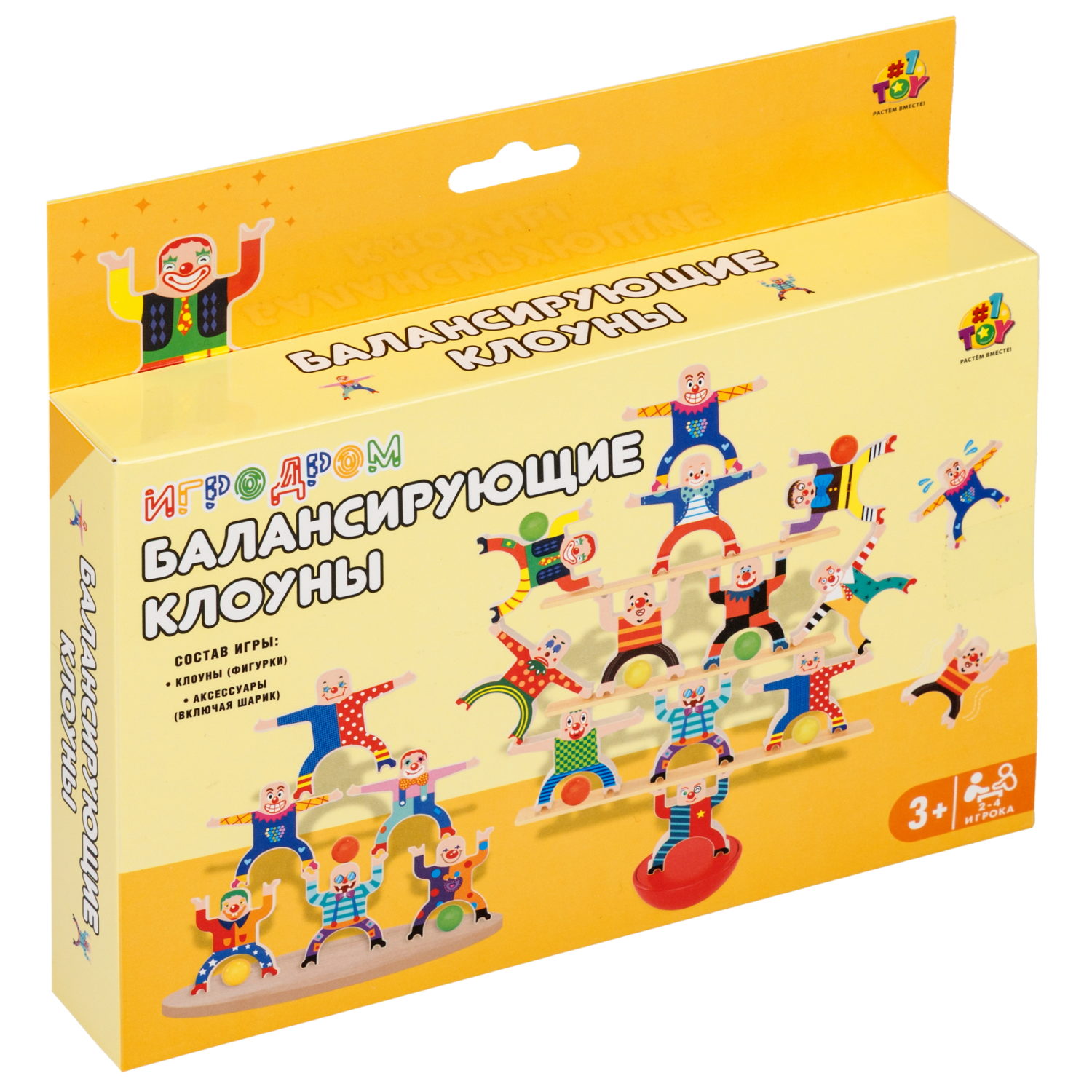 Настольная игра 1TOY Игродром Балансирующие клоуны