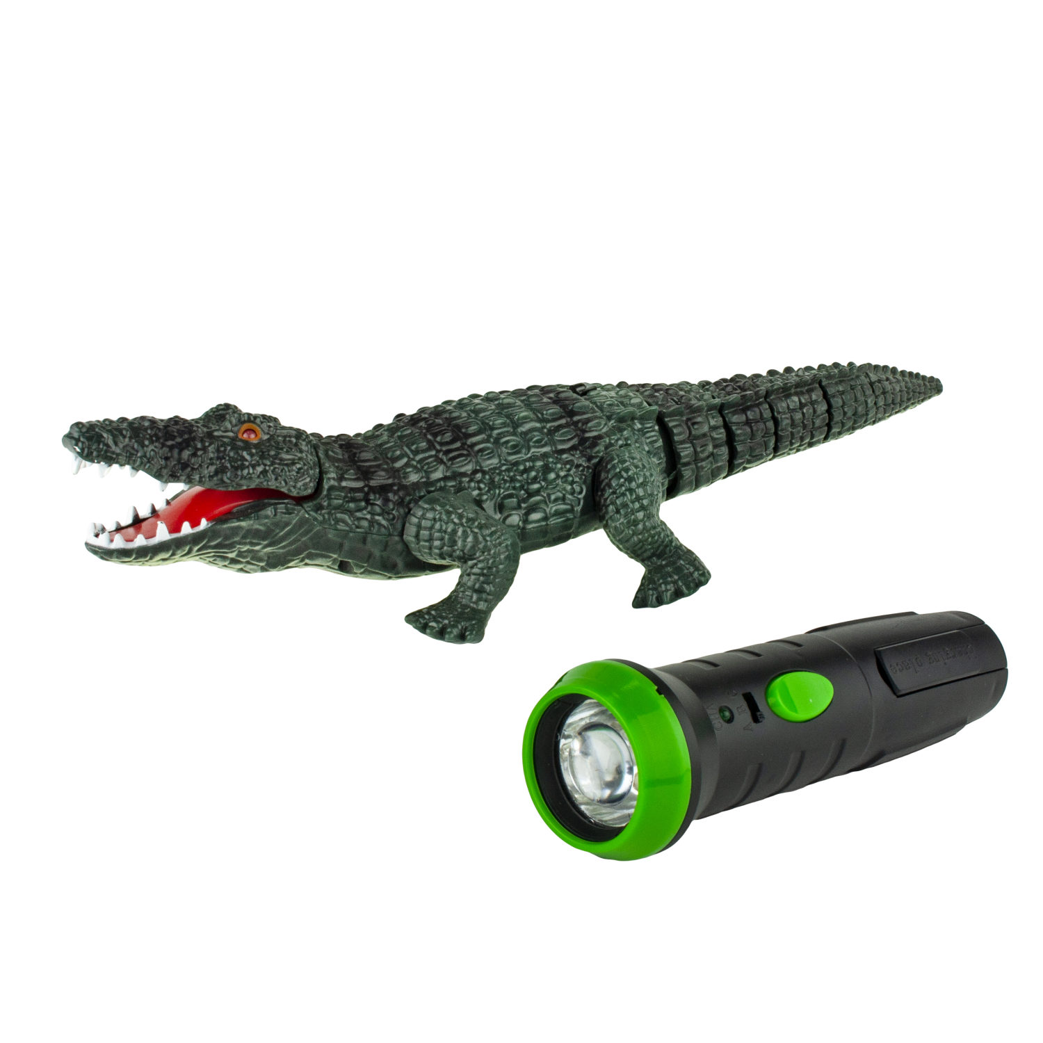Интерактивная игрушка на пульте управления 1TOY Робо- крокодил со световыми и звуковыми эффектами