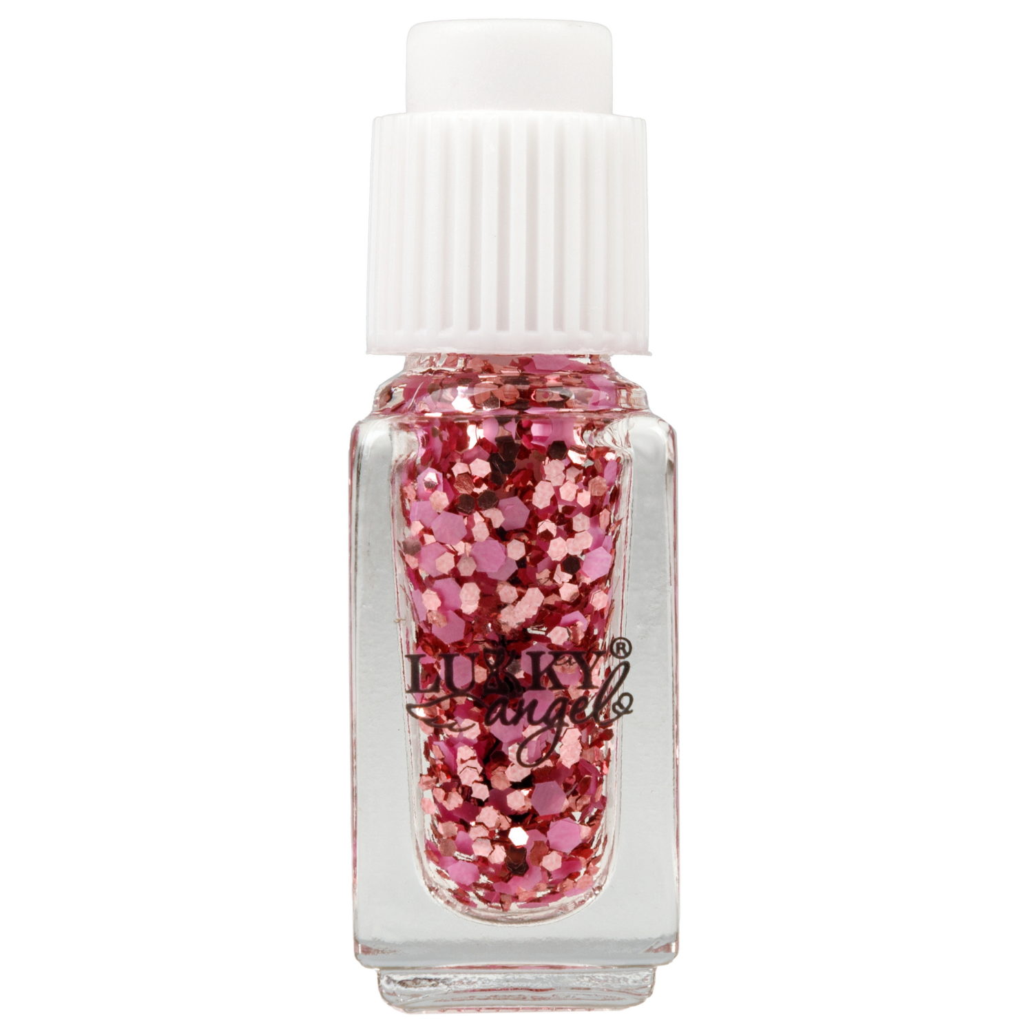 Двойной лак для детских ногтей Lukky Angel Just Duet клубника со сливками и клубничное желе с блестками, 2 по 4 мл
