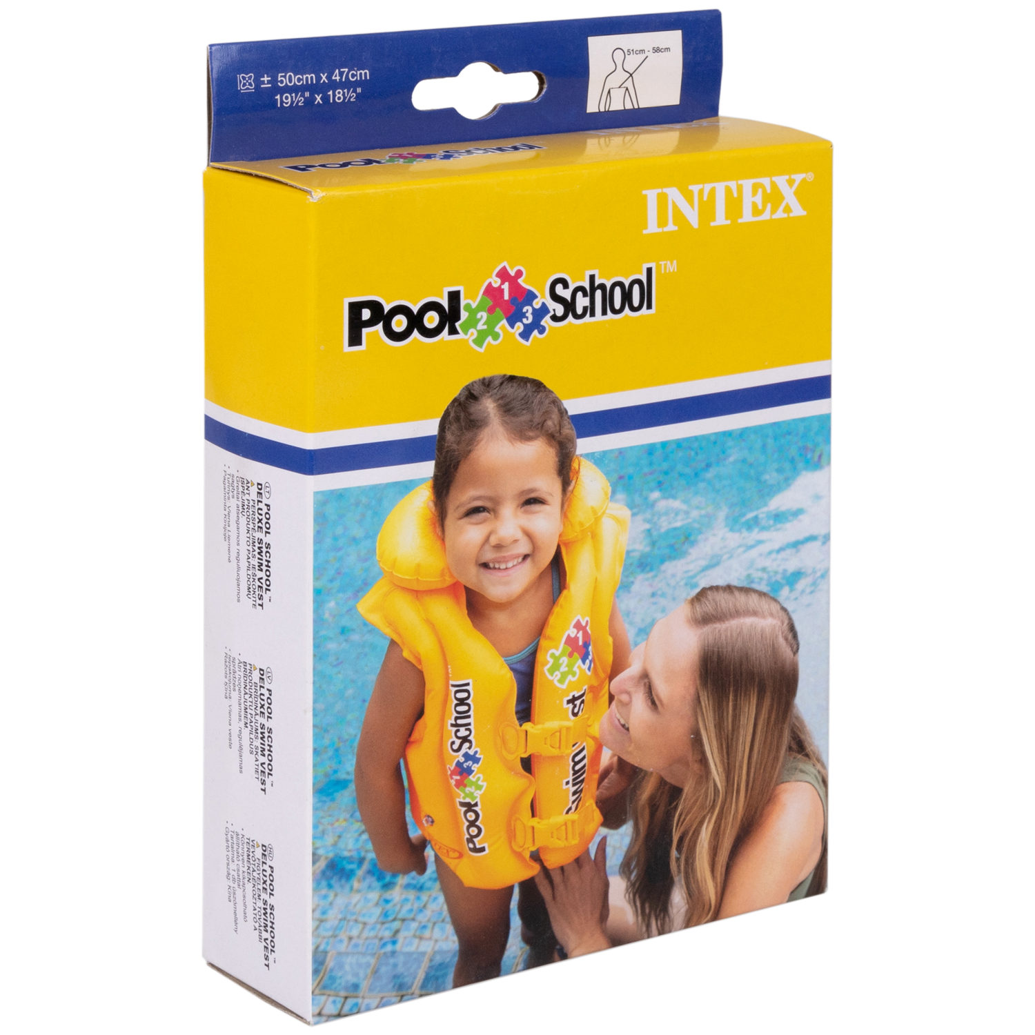 Жилет для плавания детский Intex Интекс надувной, для купания, спасательный, плавательный, для мальчика и для девочки